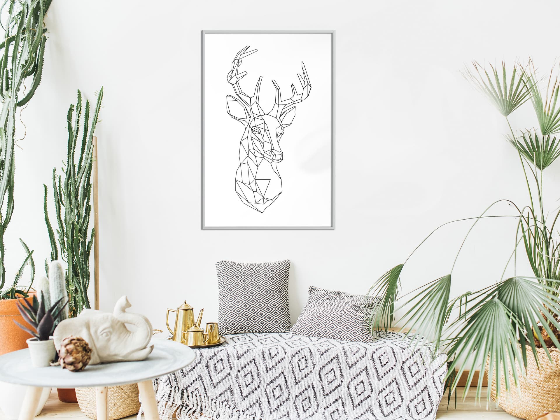 

Plakat - Minimalistyczny jeleń (rozmiar 40x60, wykończenie Rama biała)