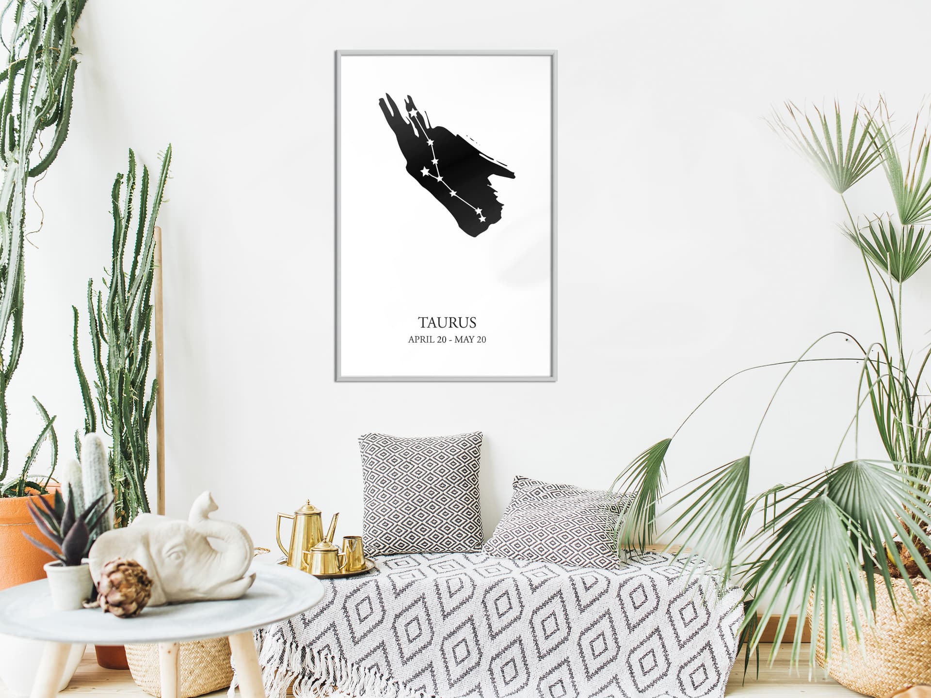

Plakat - Zodiak: Byk I (rozmiar 20x30, wykończenie Rama biała)