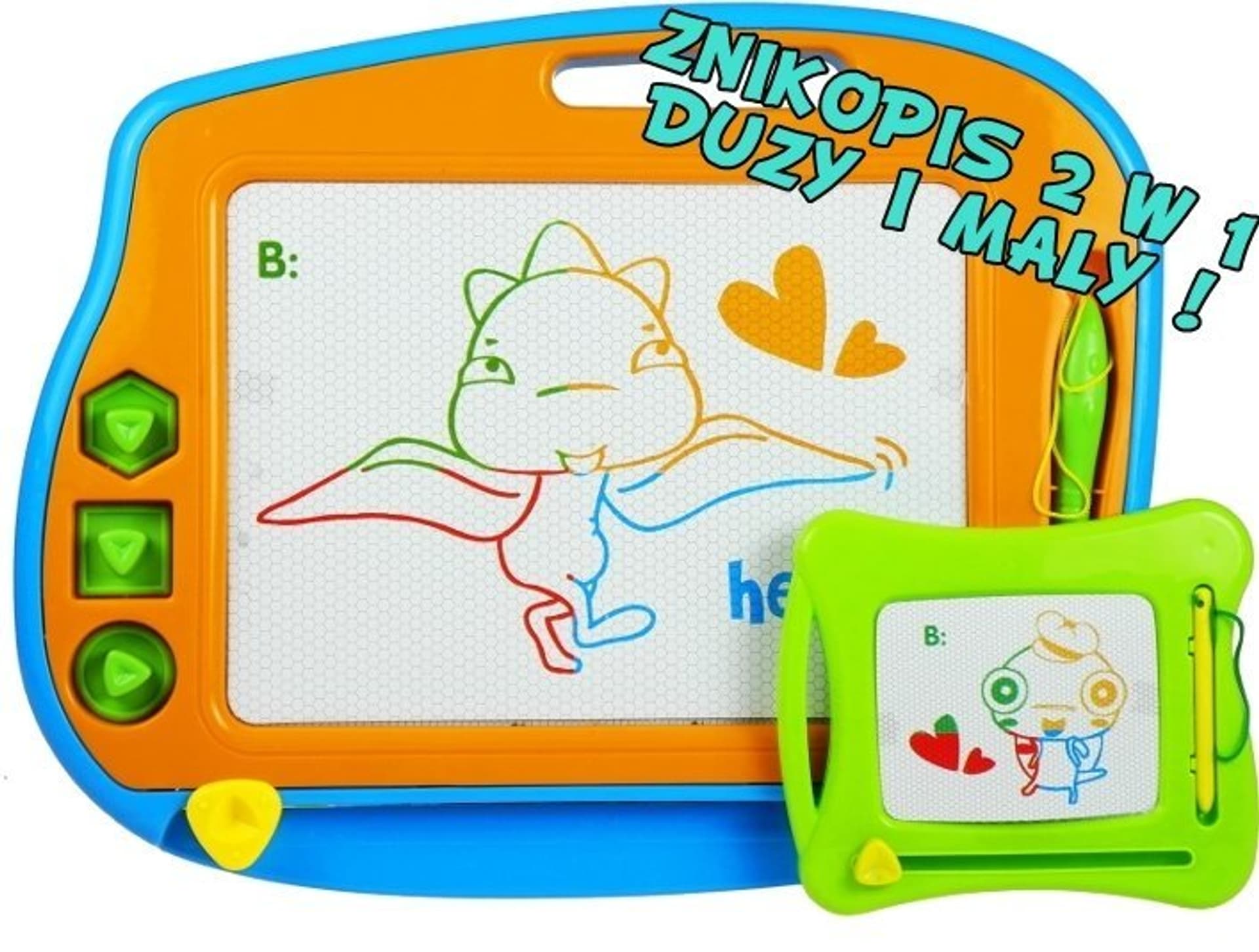 

Znikopis Tablica Magnetyczna 2w1 Mała i Duża 3 Pieczątki