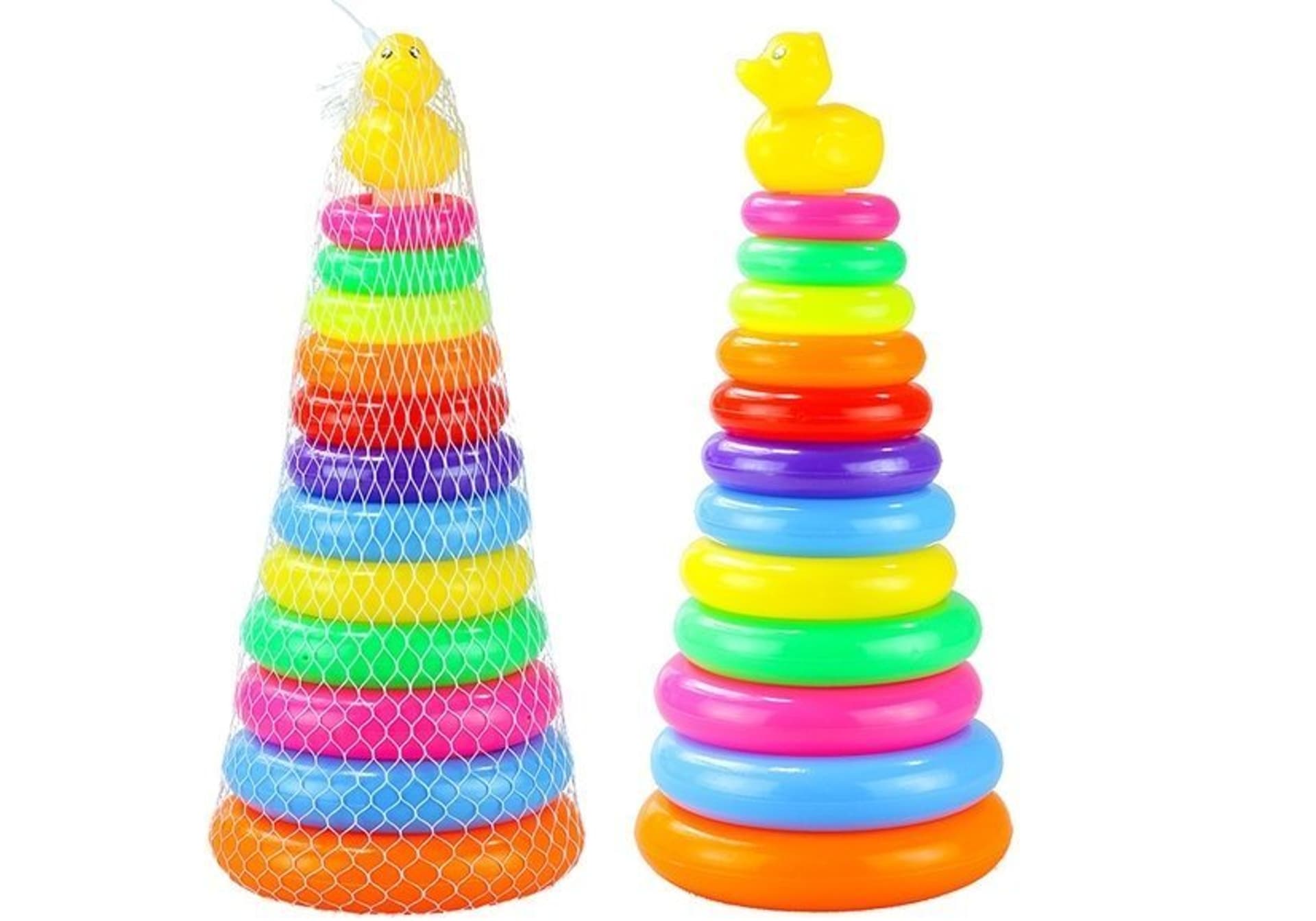 

Piramidka z kółek Piramida 40cm Wysoka Układanka