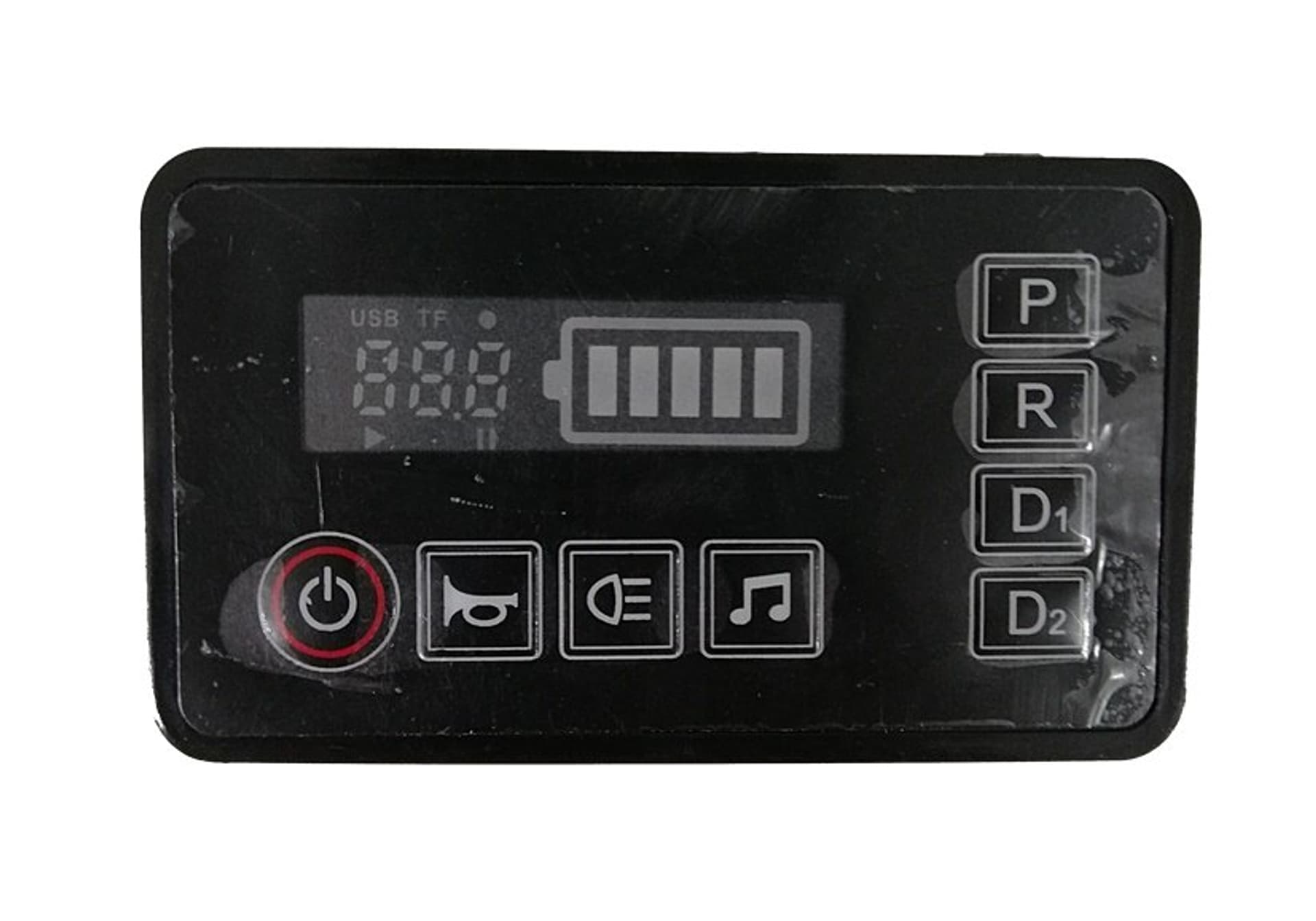 

Panel muzyczny sterujący do pojazdu na akumulator