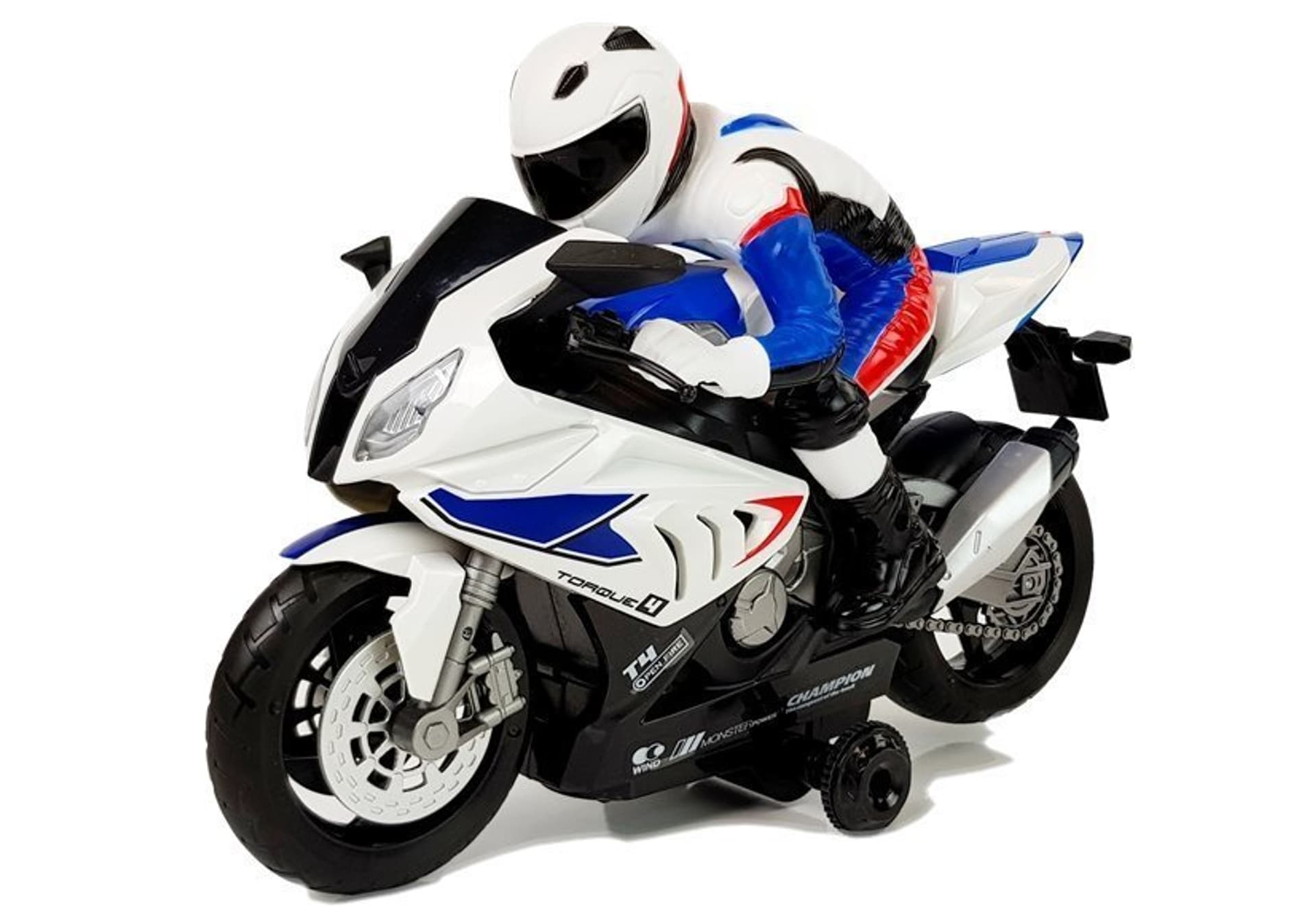 

Motocykl zdalnie sterowany R/C 2.4G Biały