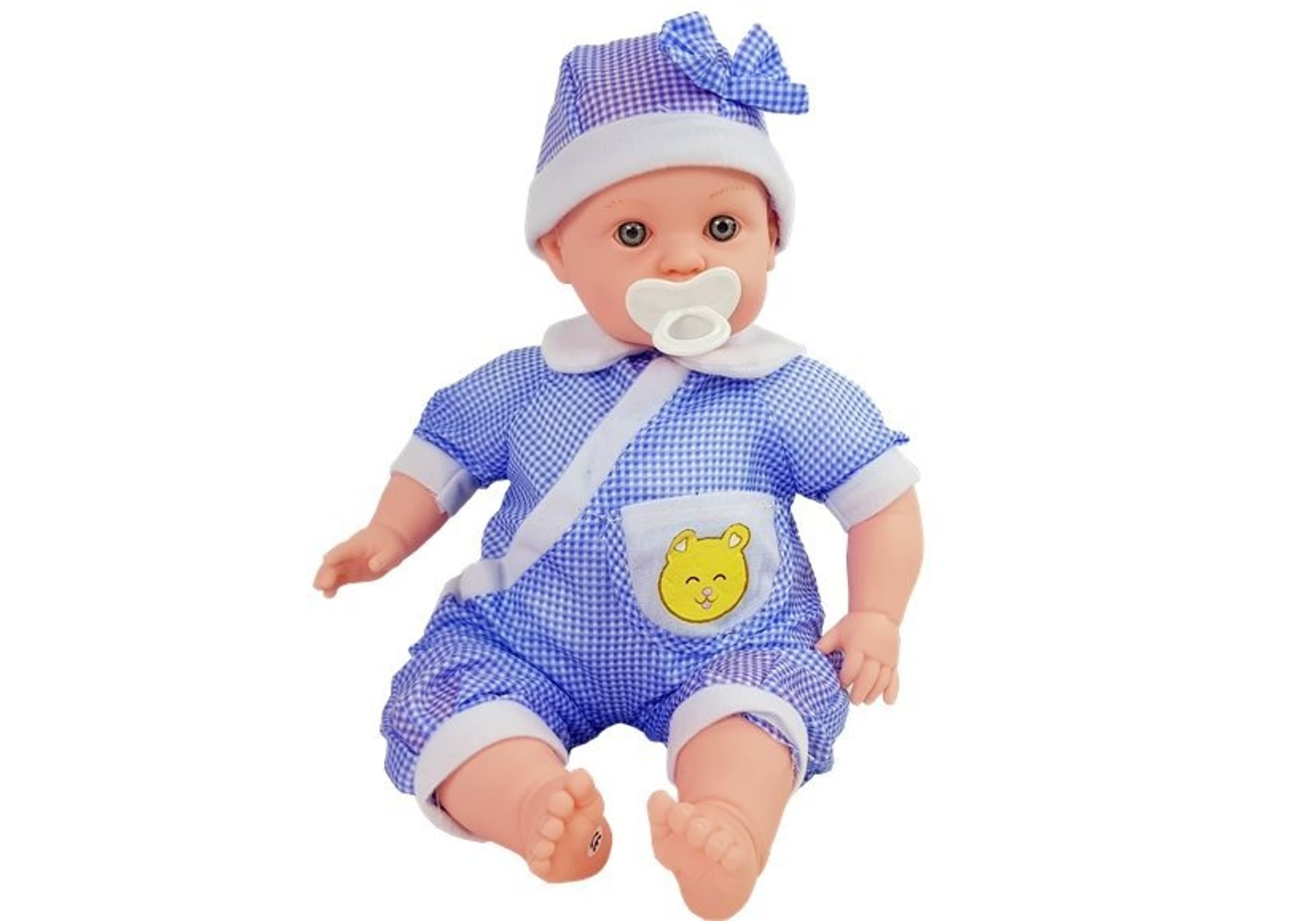 

Lalka Bobas 45 cm Niebieskie Ubranie