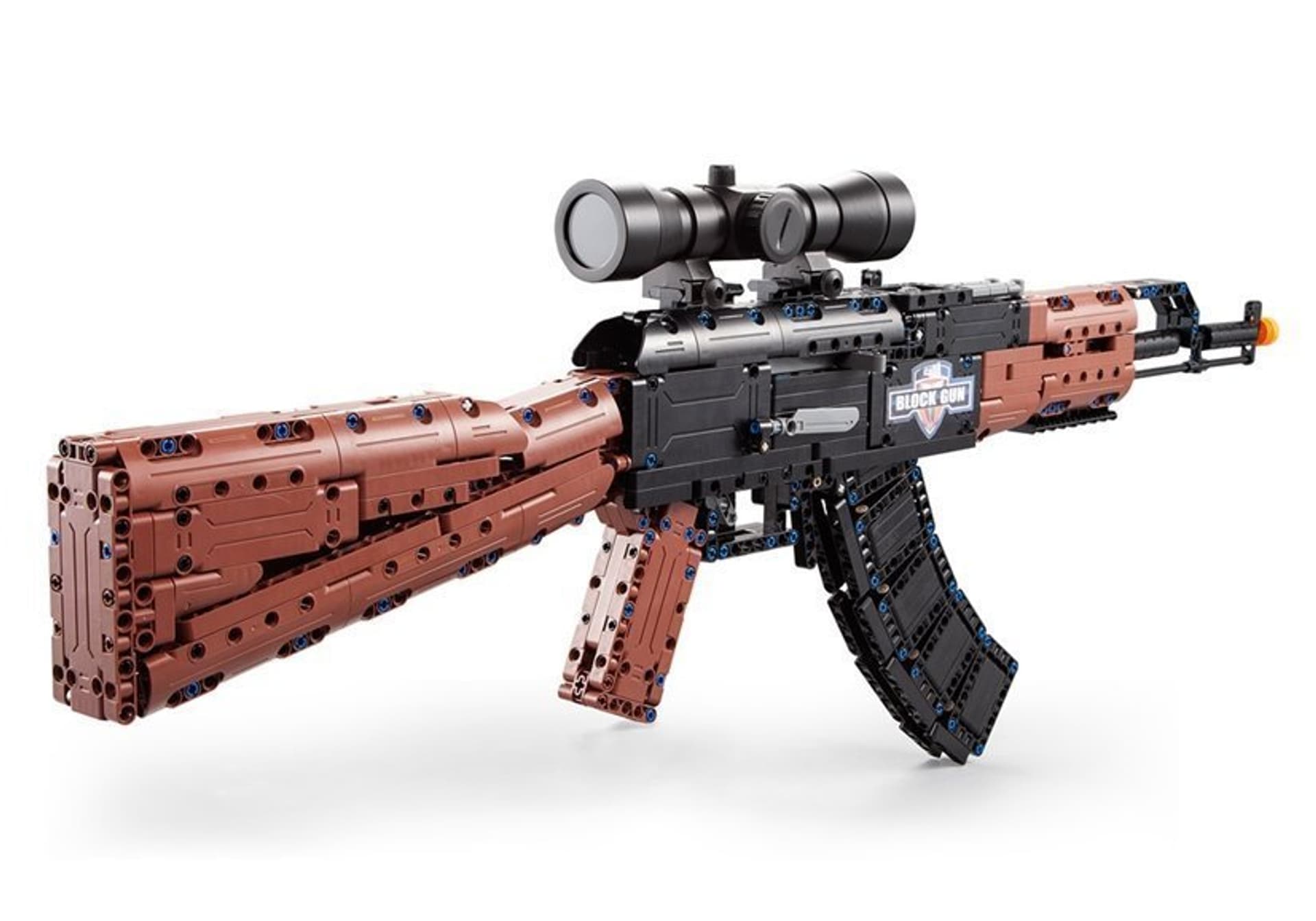 

Karabin AK47 z Klocków do Złożenia 738 elementów Luneta