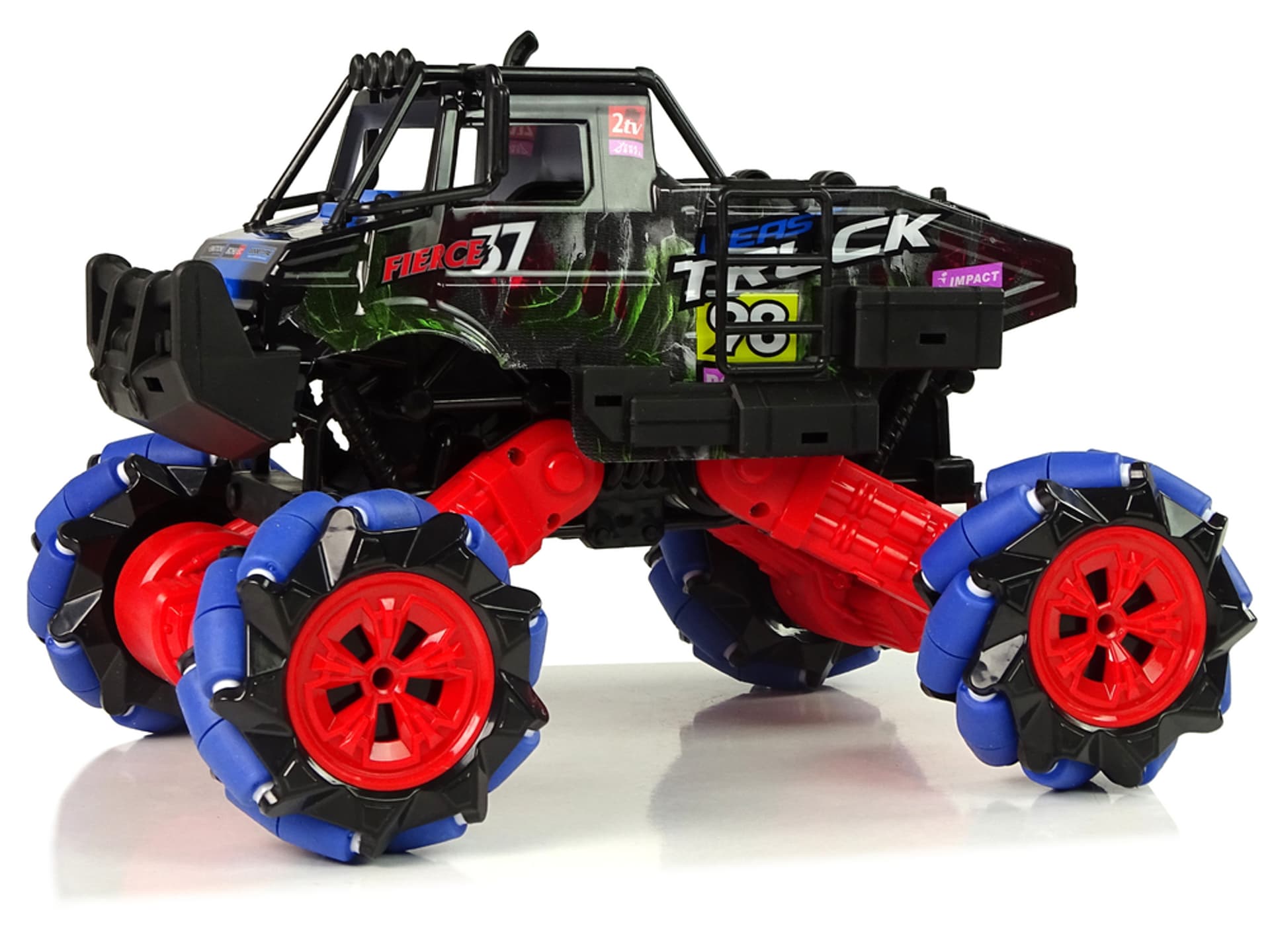 

Auto Terenowe Drift Zdalnie Sterowane 1:16 Niebieskie 2.4G Obrót 360 Stopni