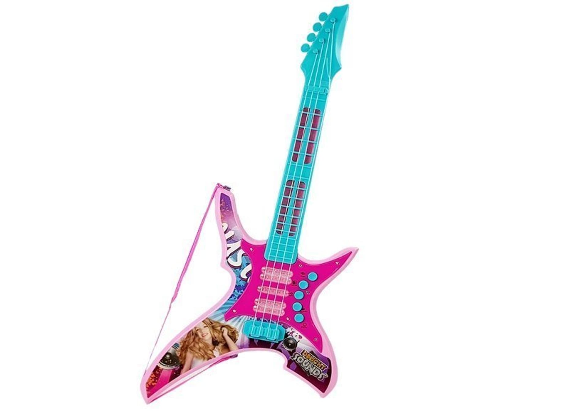 

Gitara Elektryczna ze Światłami i Dźwiękami Różowa 62 cm