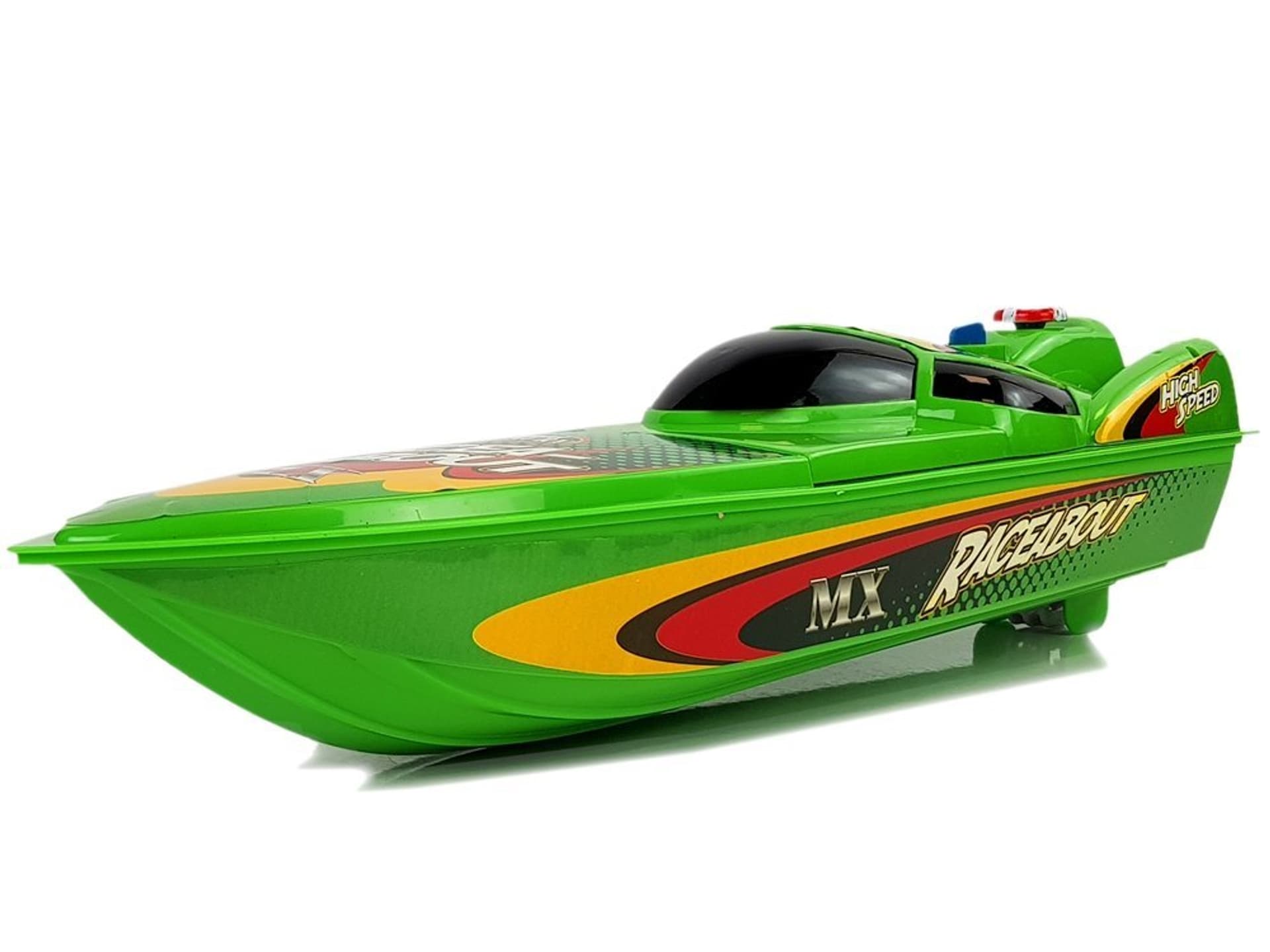 

Łódź Motorówka Na Baterie Zielono z Elementami Żółtego 4 Kierunki 40 cm