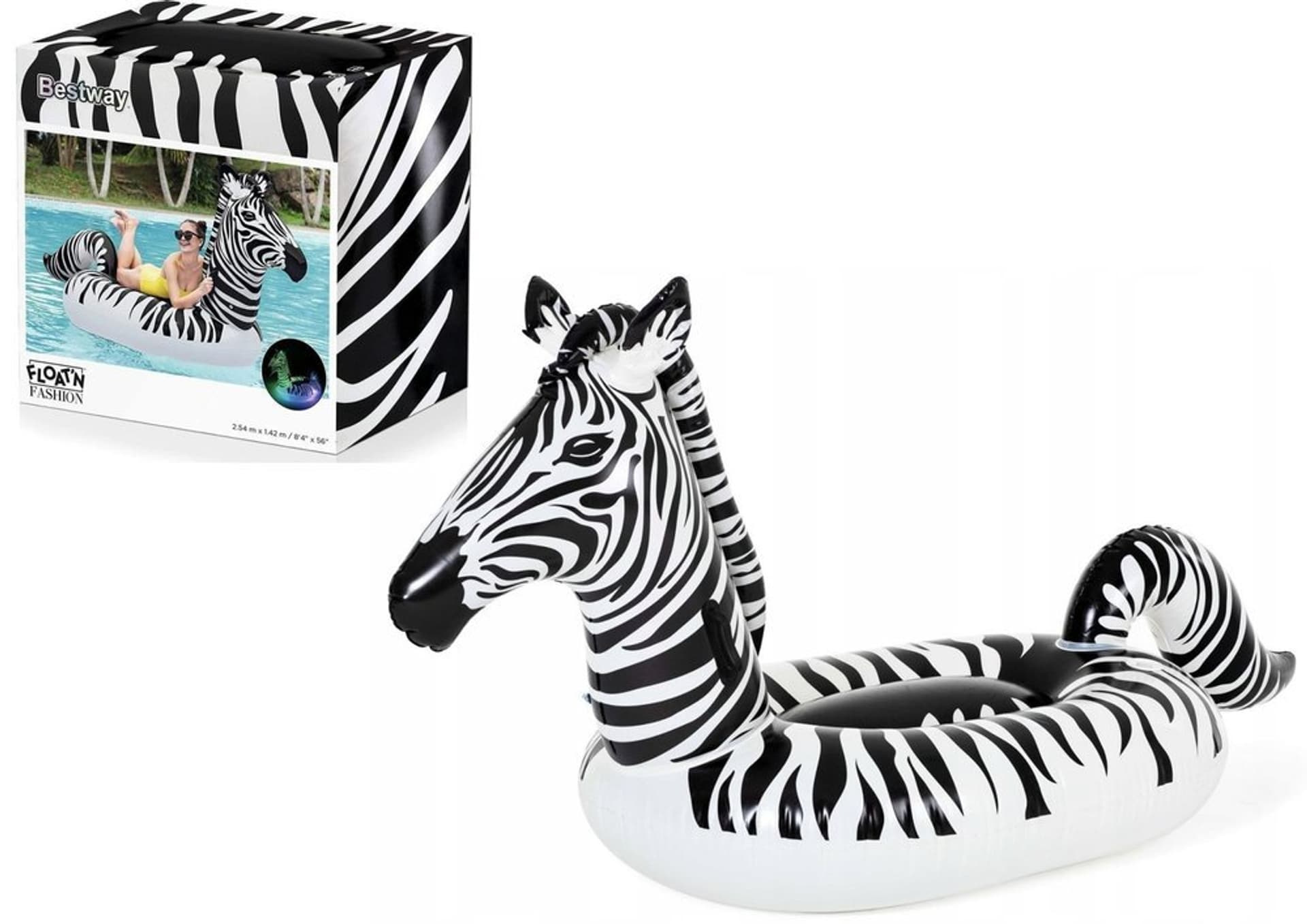 

Dmuchany Materac Zebra LED 254 x 142 cm Bestway 41406