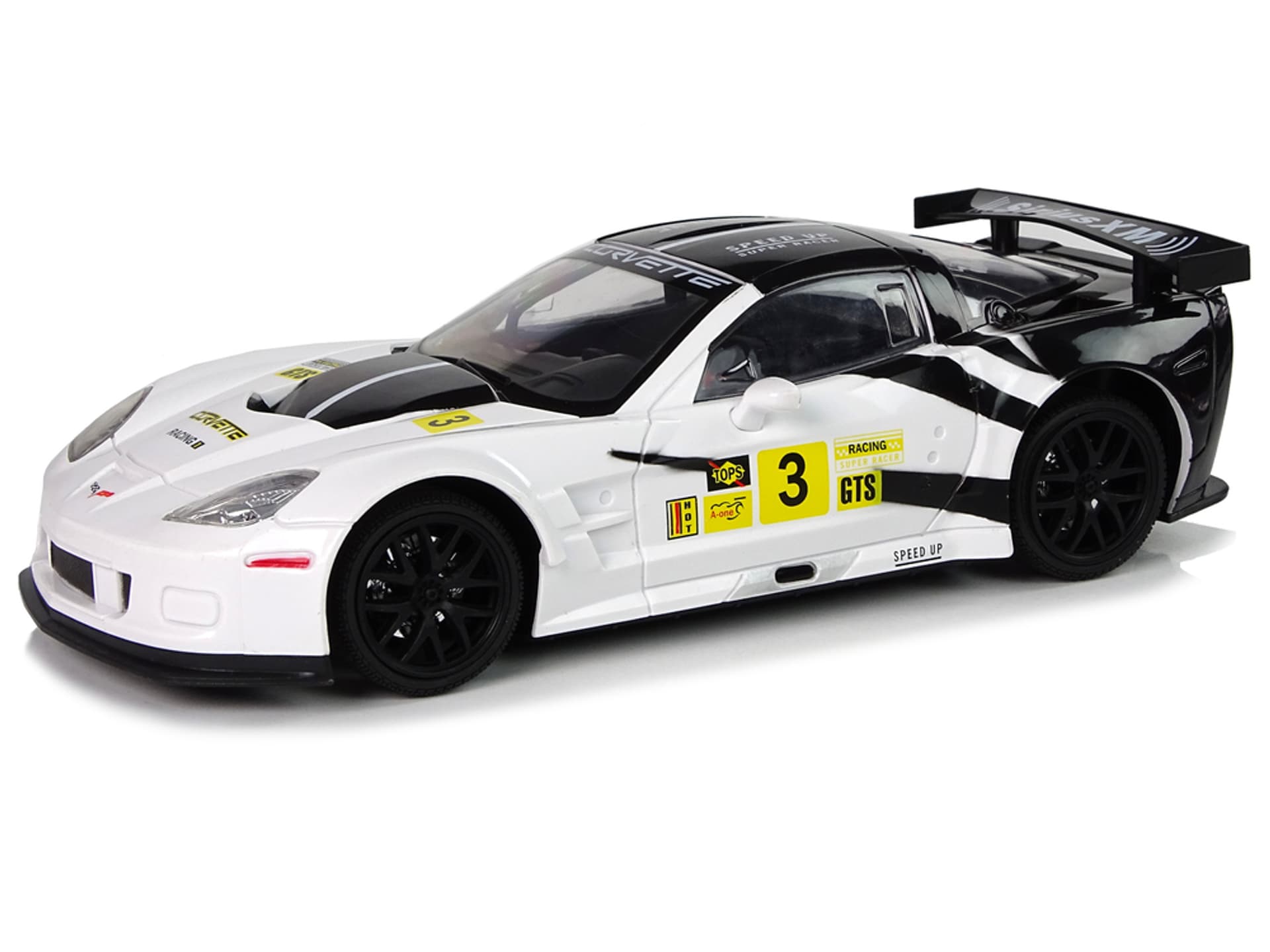 

Auto Sportowe Wyścigowe R/C 1:18 Corvette C6.R Biały 2.4 G Światła