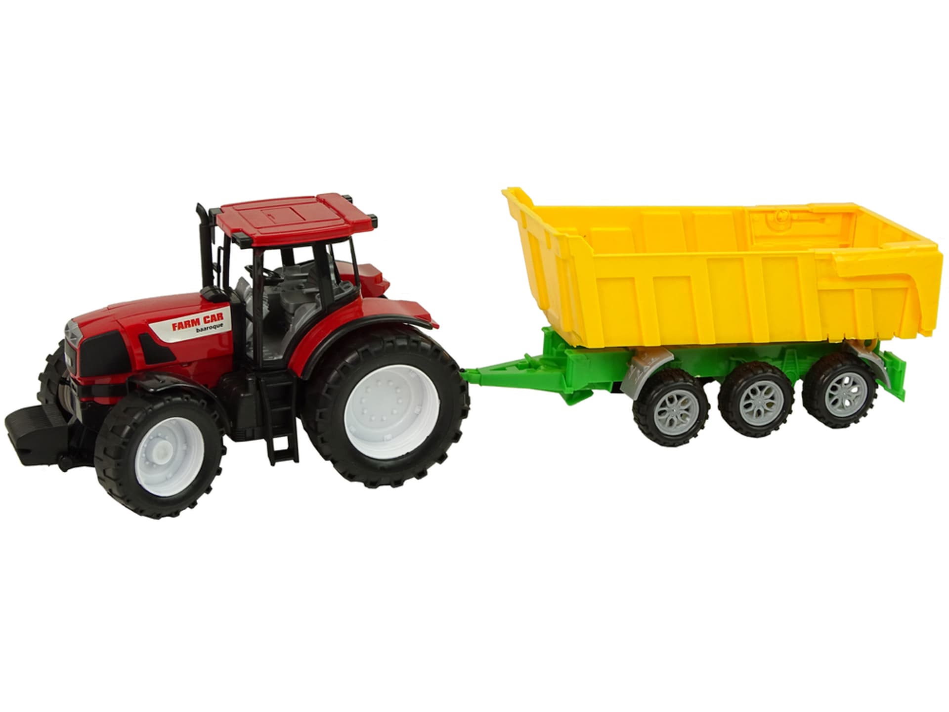 

Traktor Czerwony Wywrotka Żółta Ciągnik 50 cm