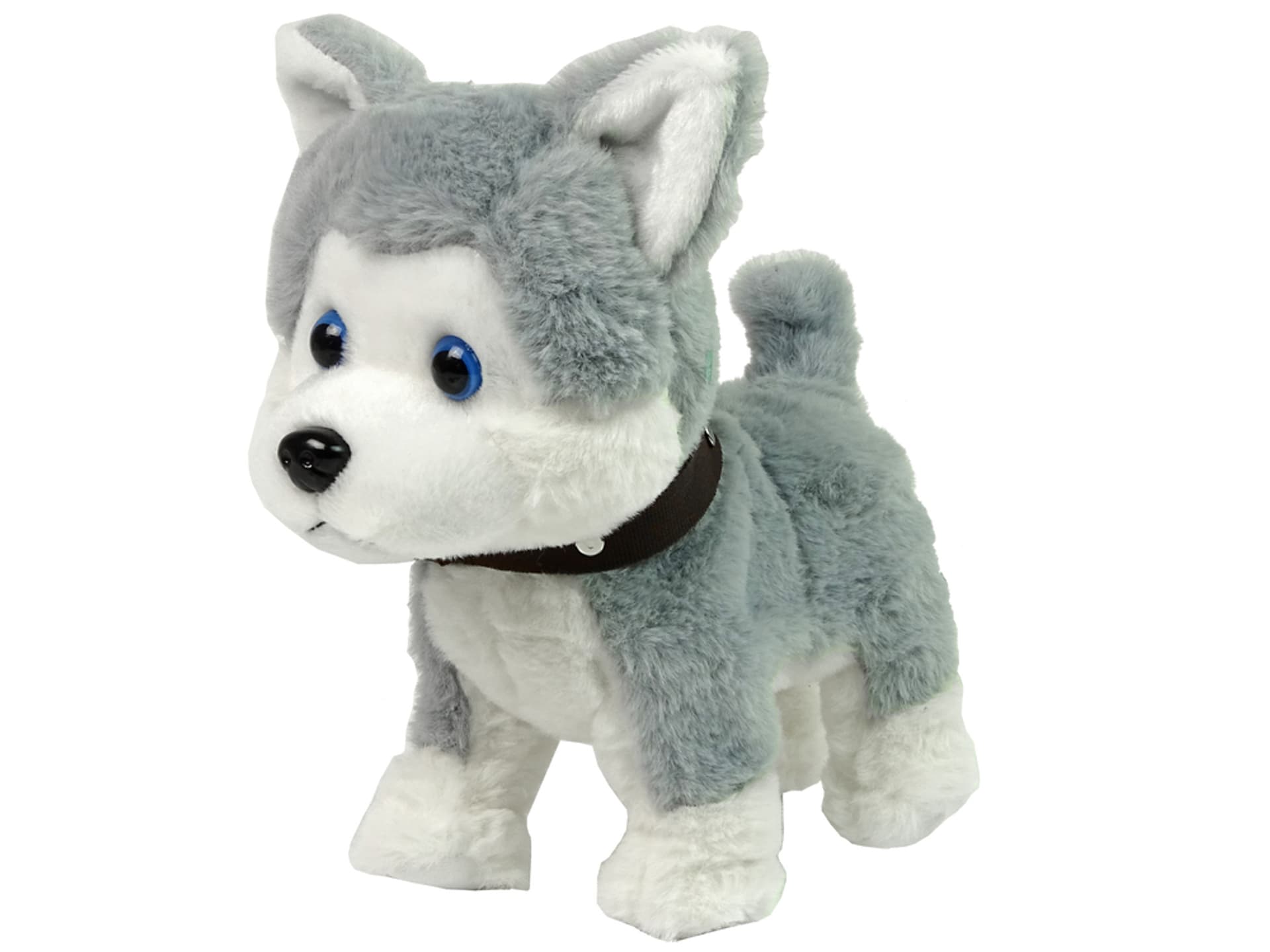 

Pluszowy Piesek Husky Interaktywny Edukacyjny Smycz Piosenki Chodzi