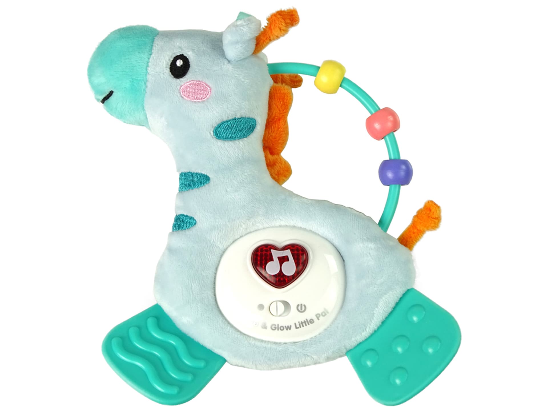 

Interaktywna Edukacyjna Żyrafa Zielona Dźwięk Melodie Gryzak Grzechotka