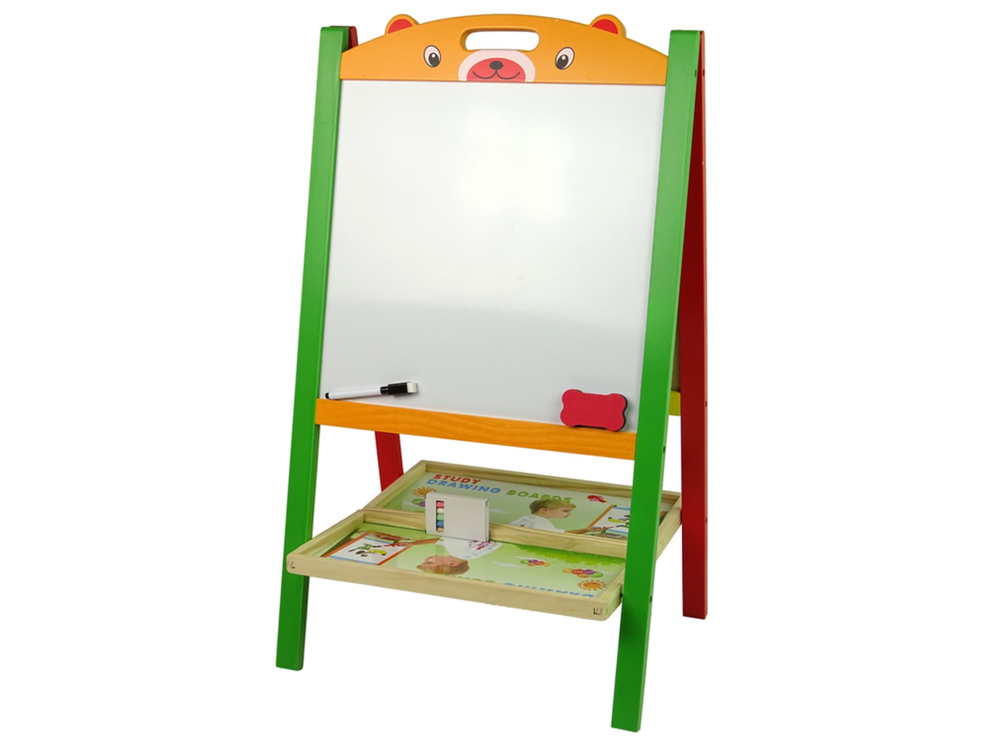 

Drewniana Tablica 2w1 Magnesy Pisak Liczby Działania Słowa
