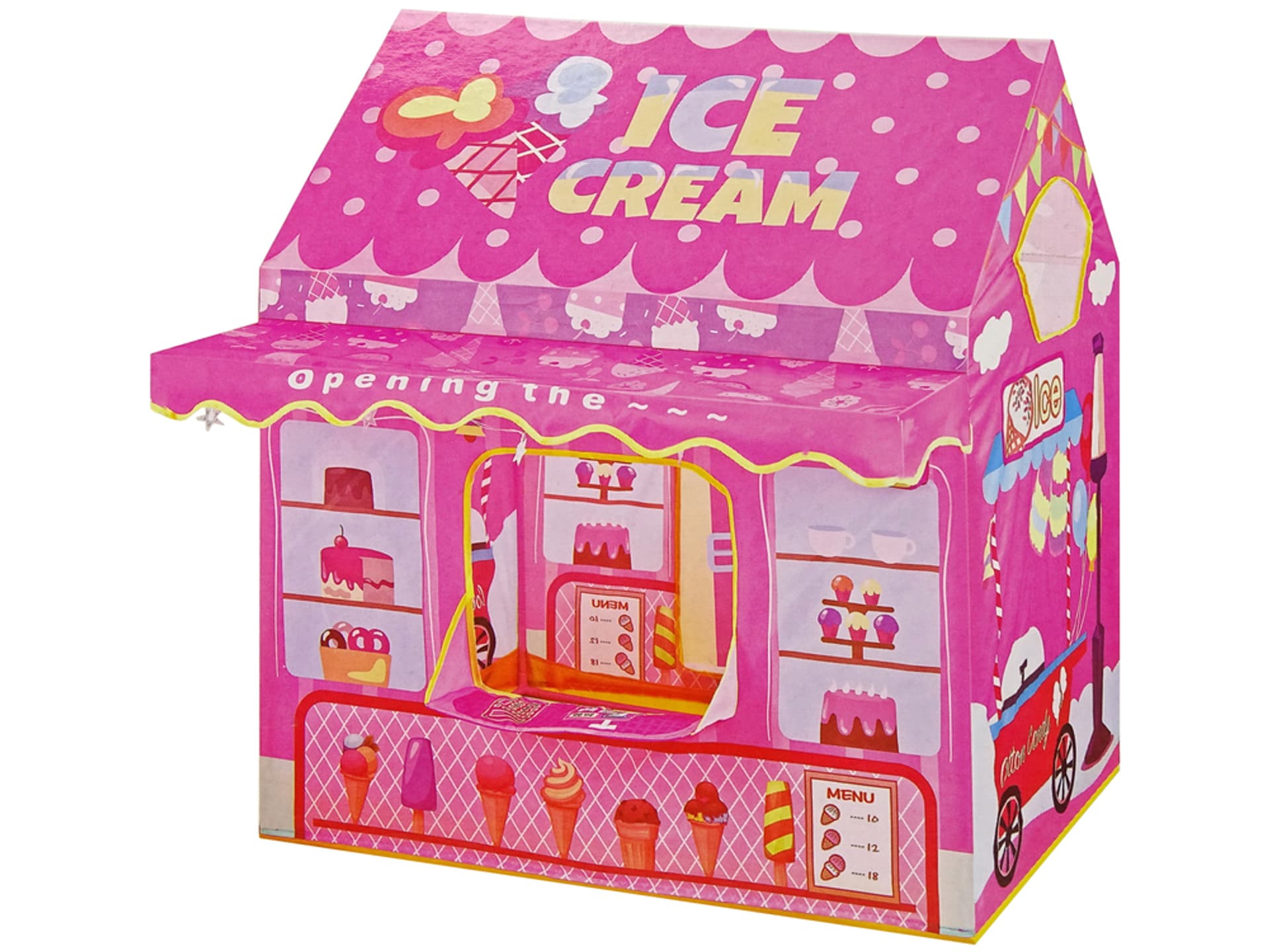 

Namiot Księżniczki Ice Cream Lodziarnia dla Dzieci Różowy Światełka Gwiazdki