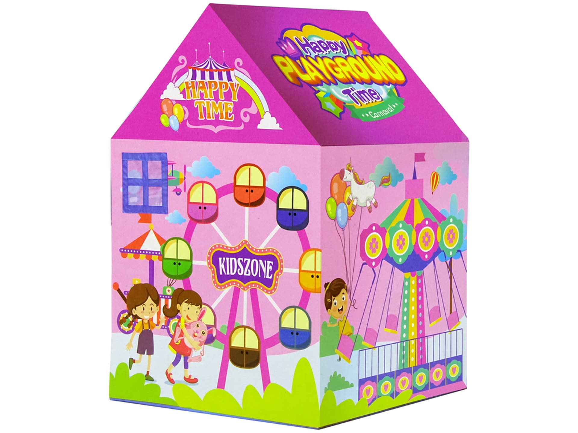 

Namiot Domek Wesołe Miasteczko Dla Dzieci Różowy 123 cm x 82 cm
