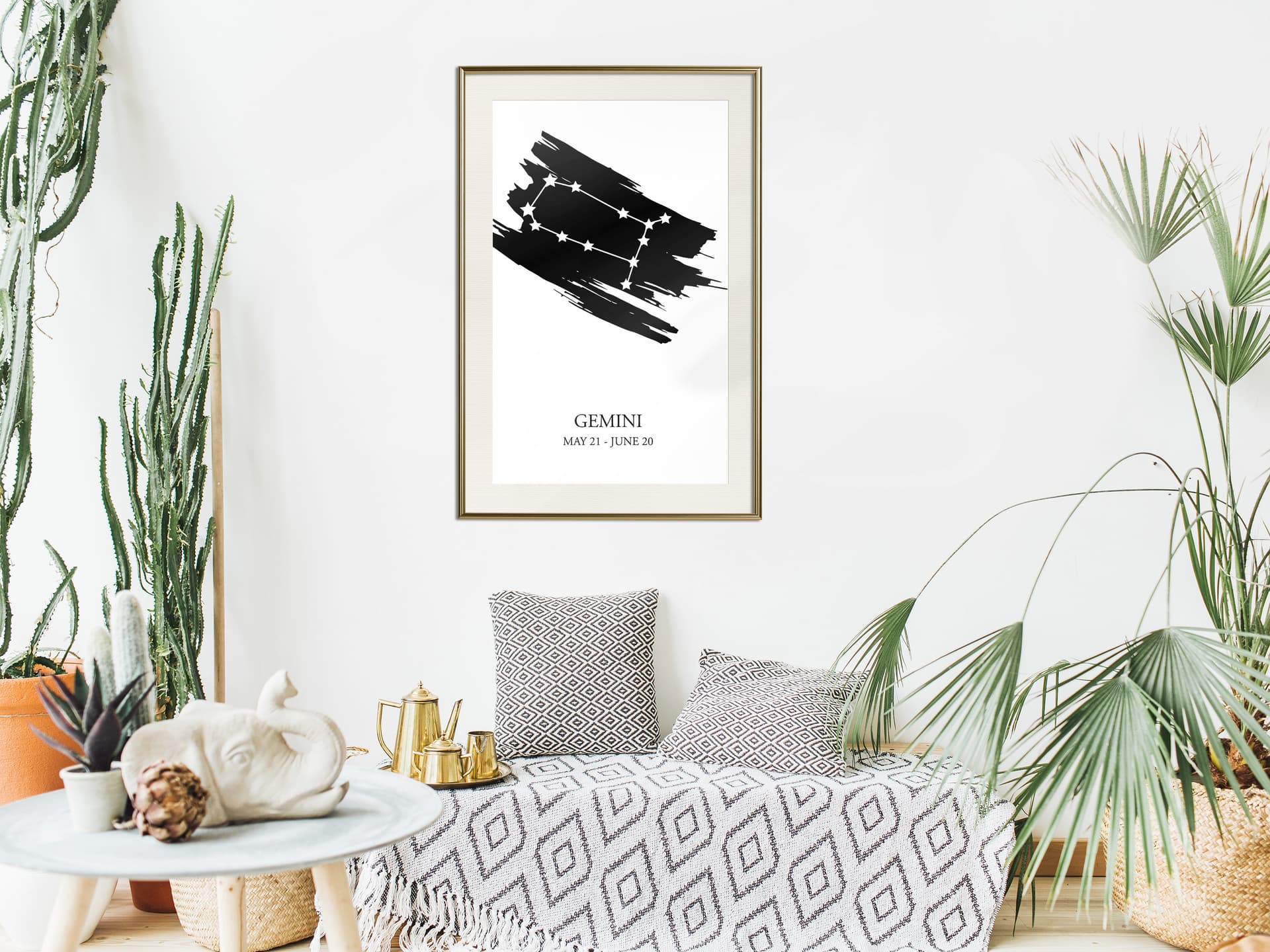 

Plakat - Zodiak: Bliźnięta I (rozmiar 40x60, wykończenie Rama złota z passe-partout)