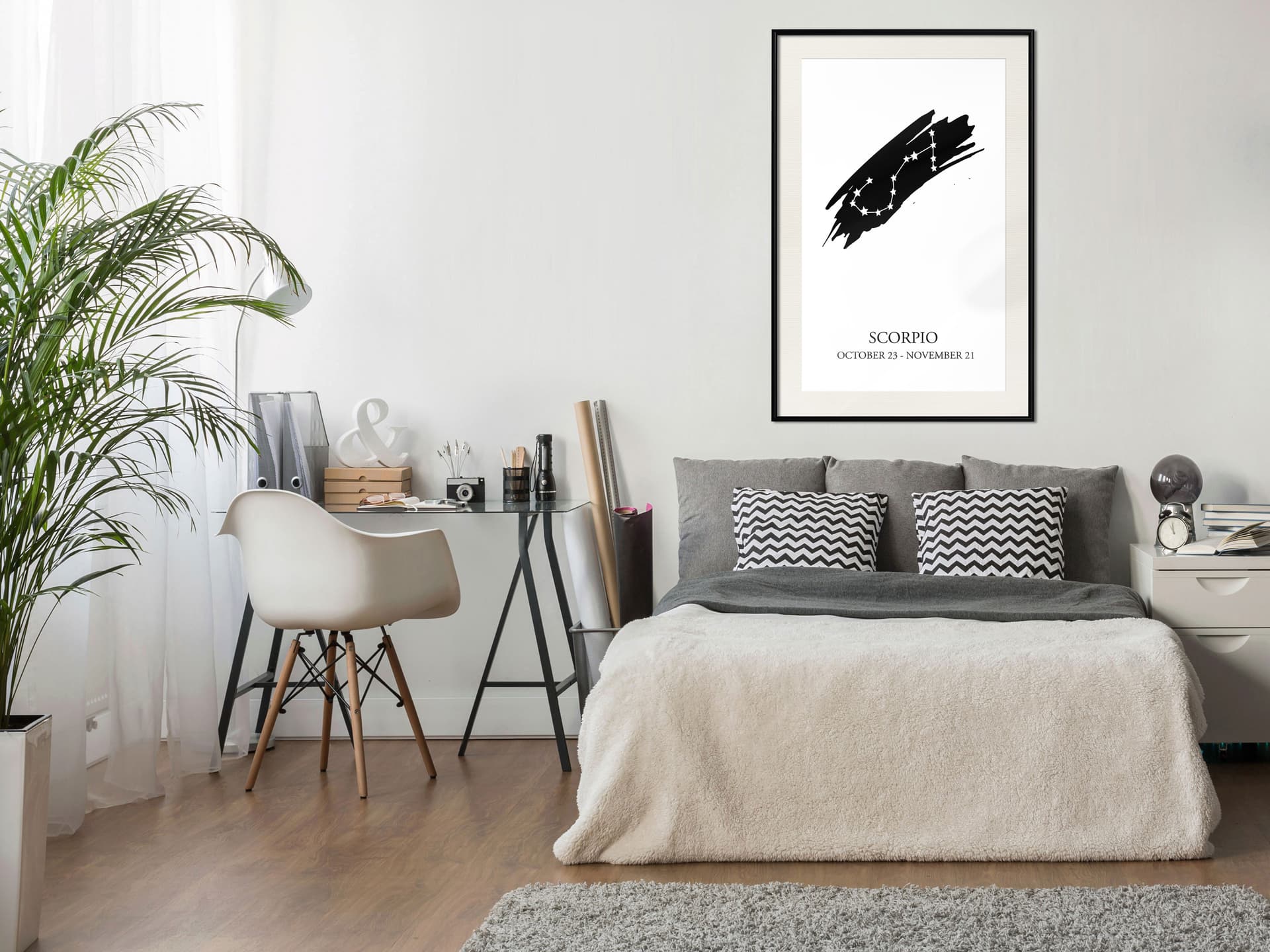 

Plakat - Zodiak: Skorpion I (rozmiar 20x30, wykończenie Rama czarna z passe-partout)
