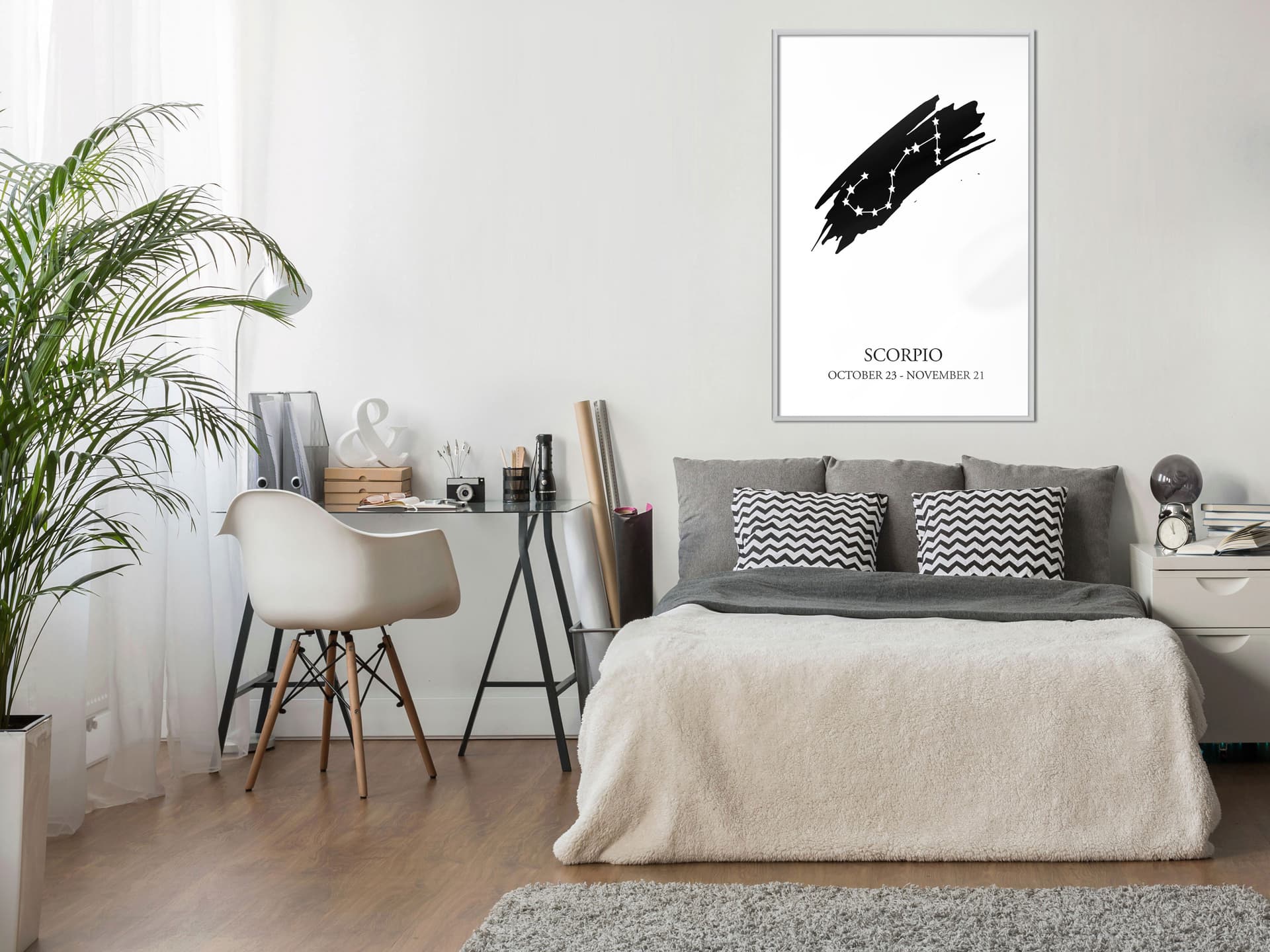 

Plakat - Zodiak: Skorpion I (rozmiar 30x45, wykończenie Rama biała)