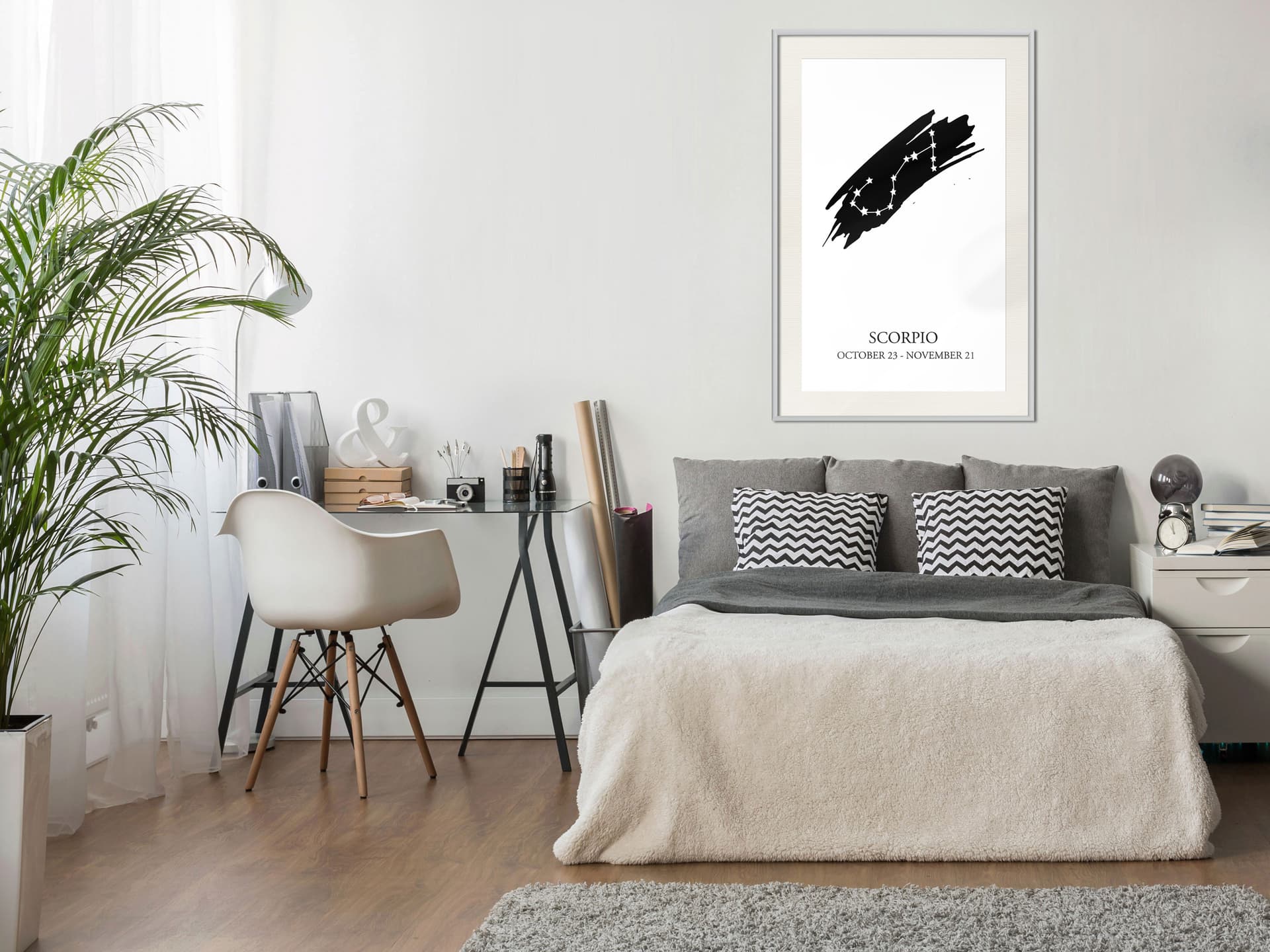 

Plakat - Zodiak: Skorpion I (rozmiar 40x60, wykończenie Rama biała z passe-partout)