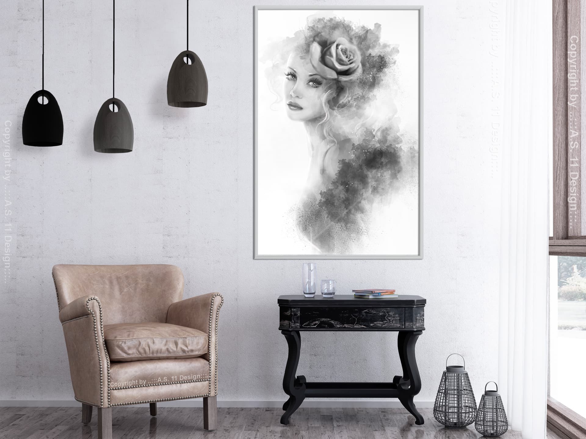 

Plakat - Tajemnicza dama (rozmiar 20x30, wykończenie Rama biała)