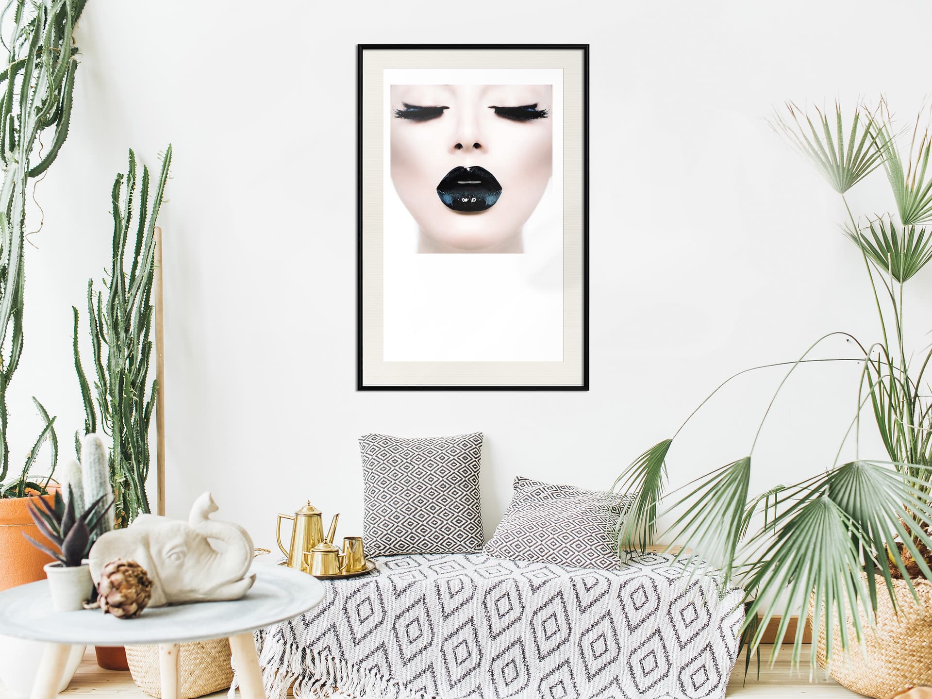 

Plakat - Czarna szminka (rozmiar 20x30, wykończenie Rama czarna z passe-partout)