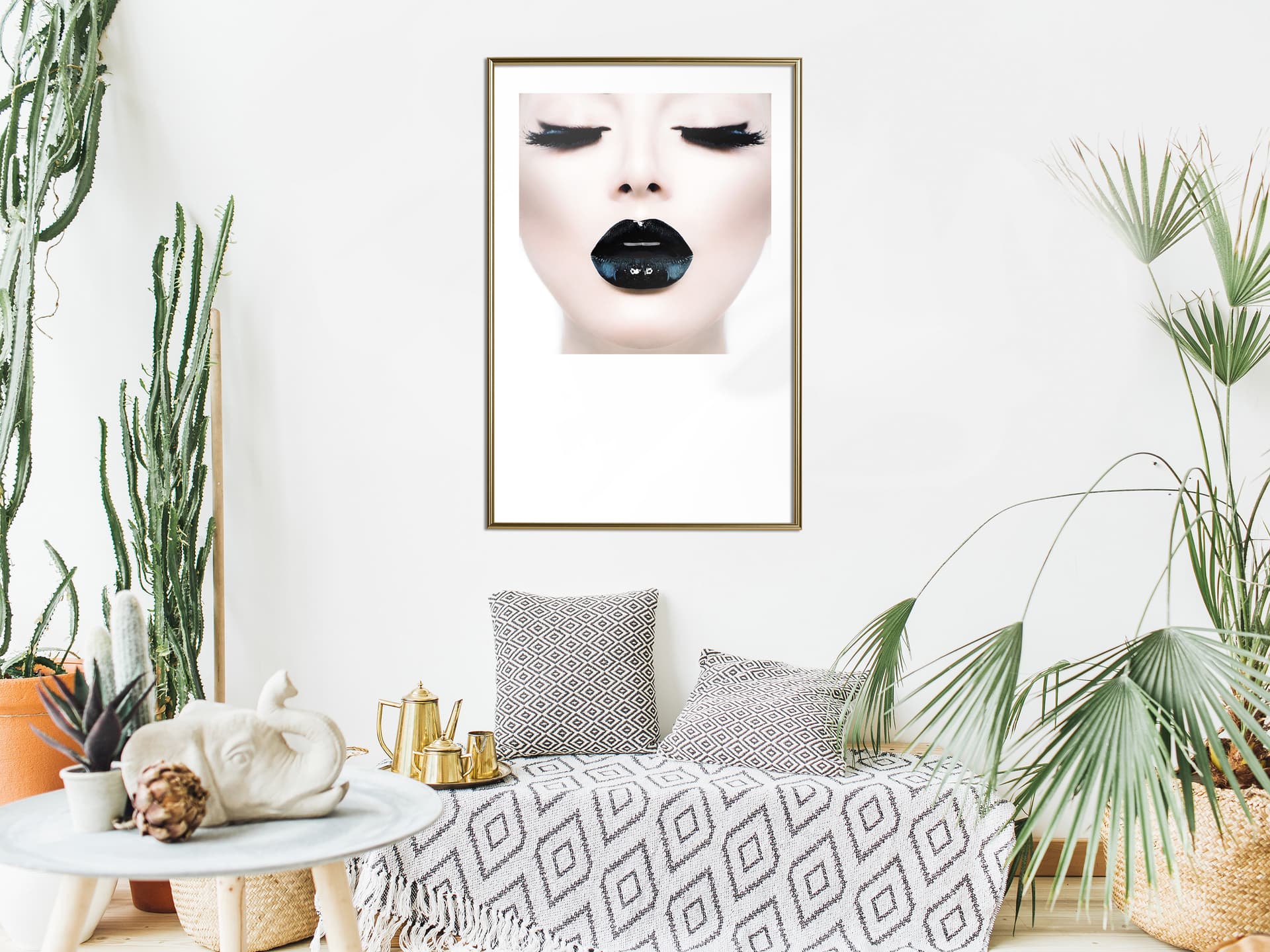 

Plakat - Czarna szminka (rozmiar 20x30, wykończenie Rama złota)