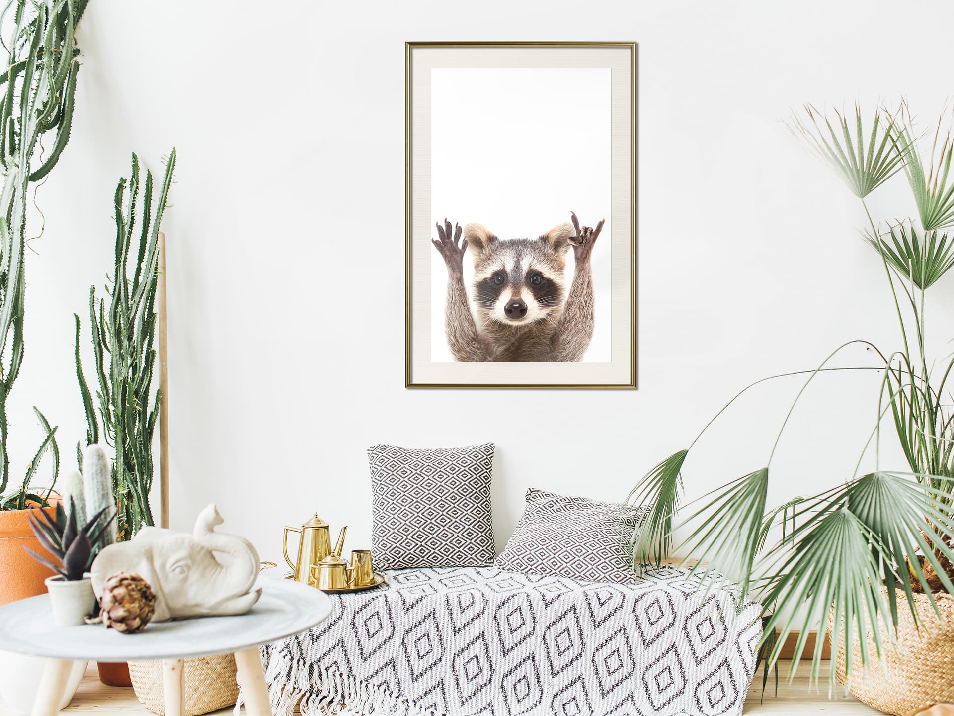 

Plakat - Śmieszny szop (rozmiar 30x45, wykończenie Rama złota z passe-partout)
