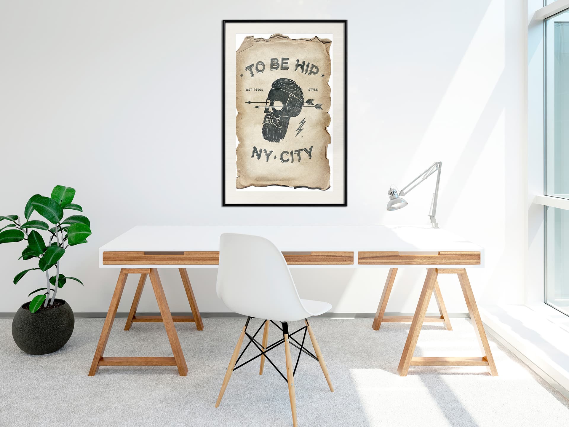 

Plakat - Hipster (rozmiar 30x45, wykończenie Rama czarna z passe-partout)