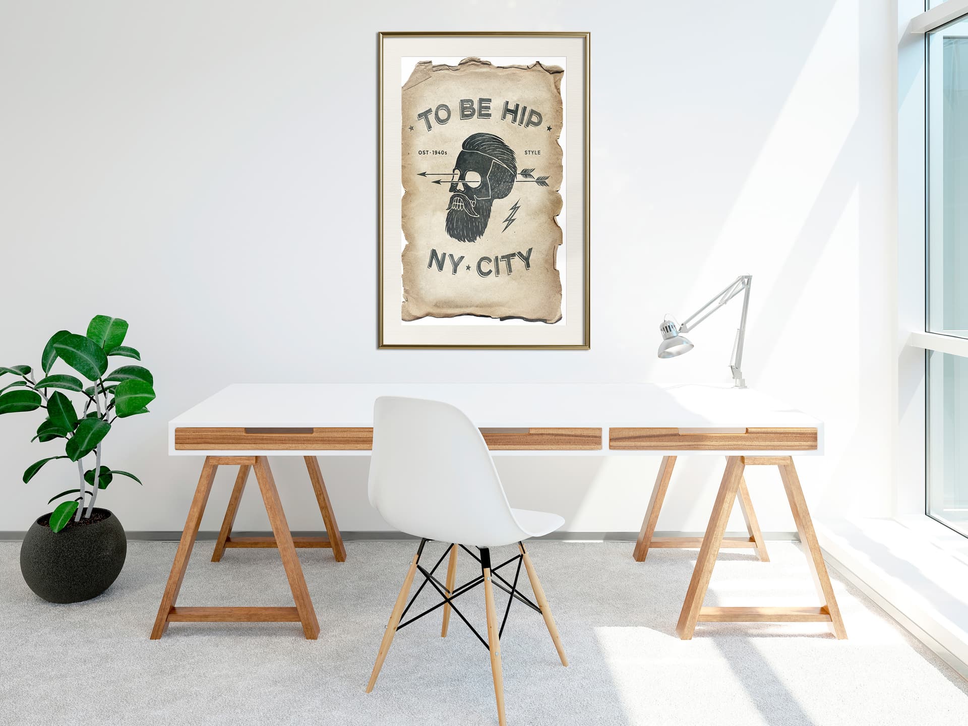 

Plakat - Hipster (rozmiar 30x45, wykończenie Rama złota z passe-partout)