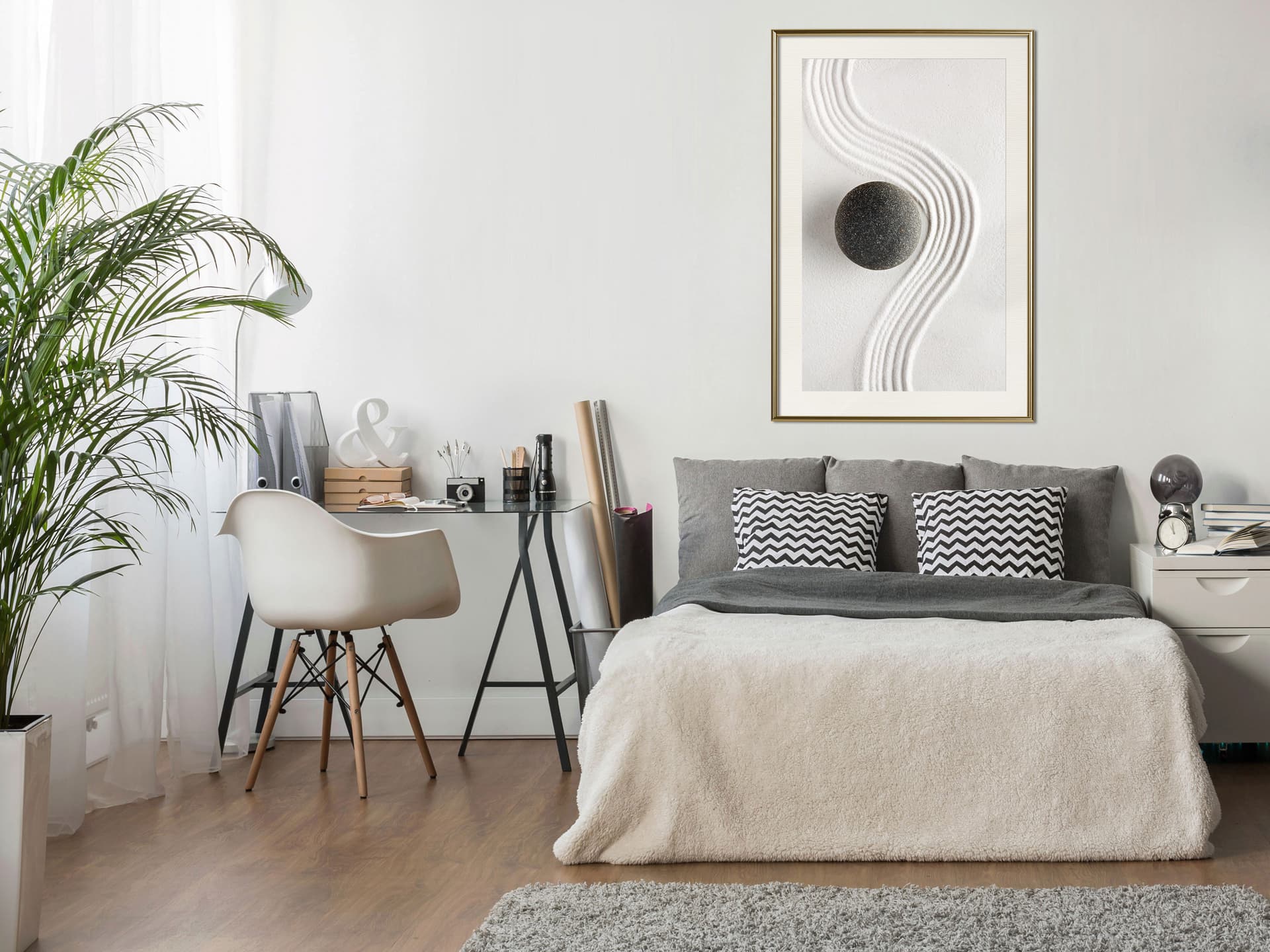 

Plakat - Ogród zen (rozmiar 20x30, wykończenie Rama złota z passe-partout)
