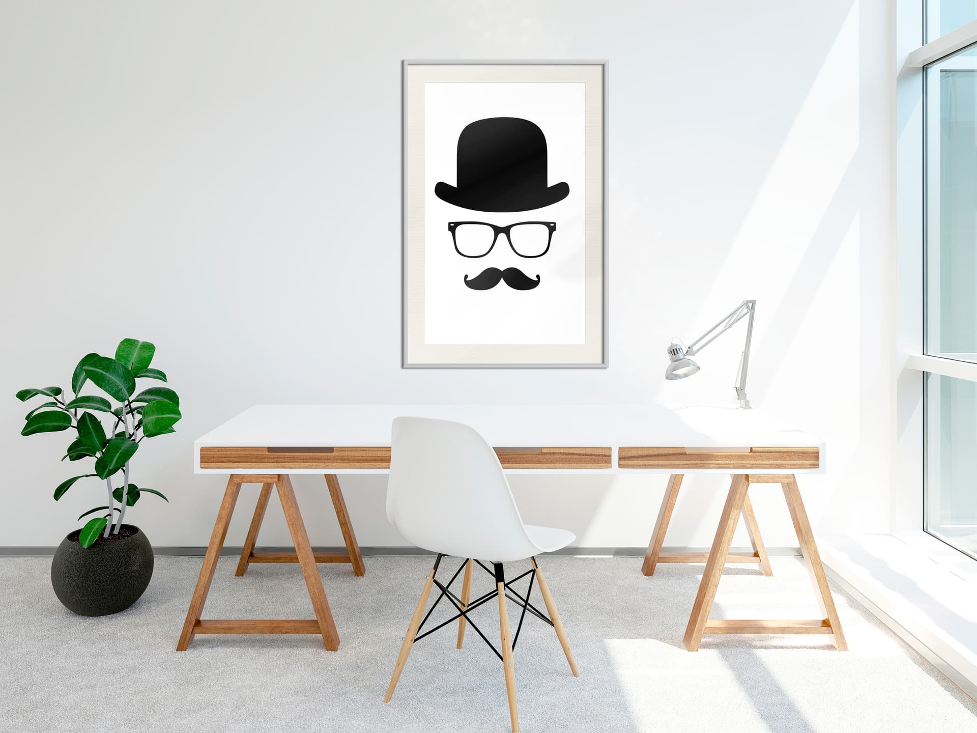 

Plakat - Atrybuty dżentelmena (rozmiar 20x30, wykończenie Rama biała z passe-partout)