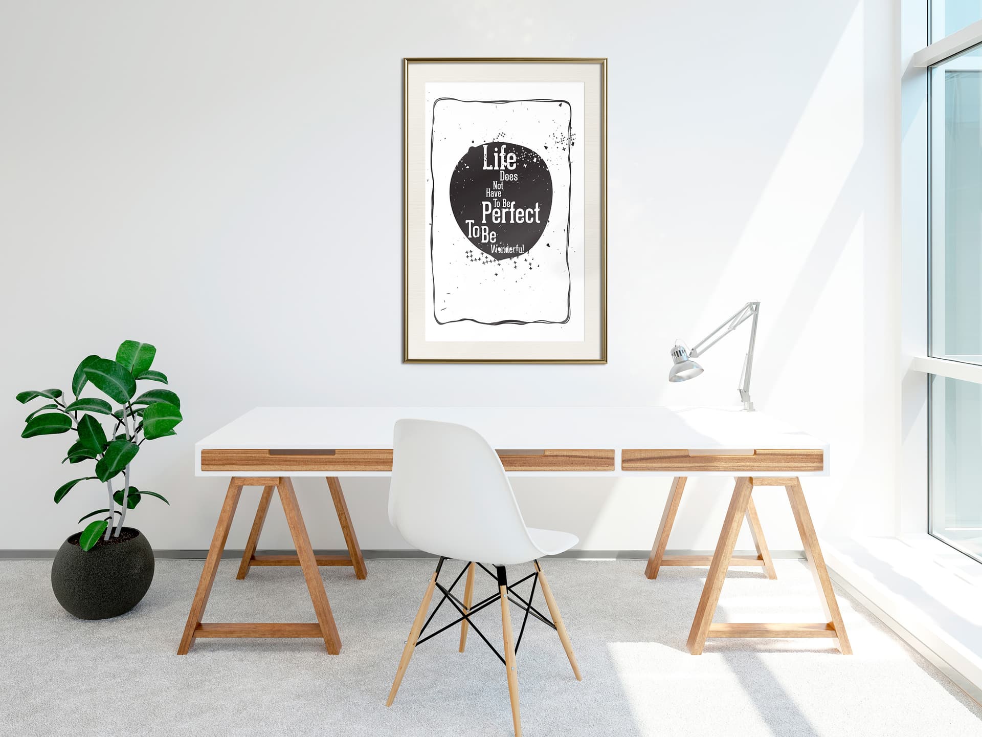 

Plakat - Życie (rozmiar 20x30, wykończenie Rama złota z passe-partout)