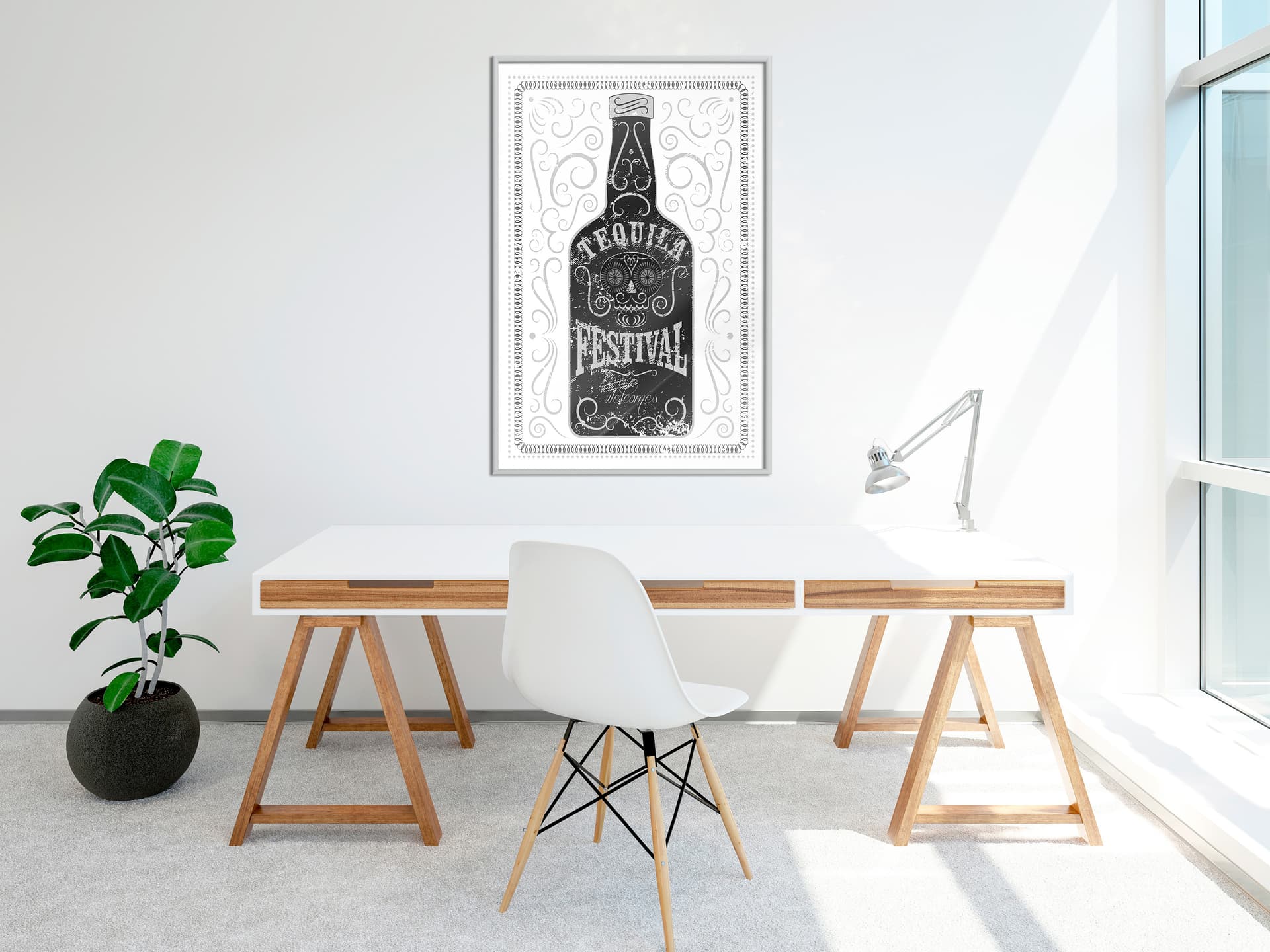 

Plakat - Butelka tequili (rozmiar 20x30, wykończenie Rama biała)