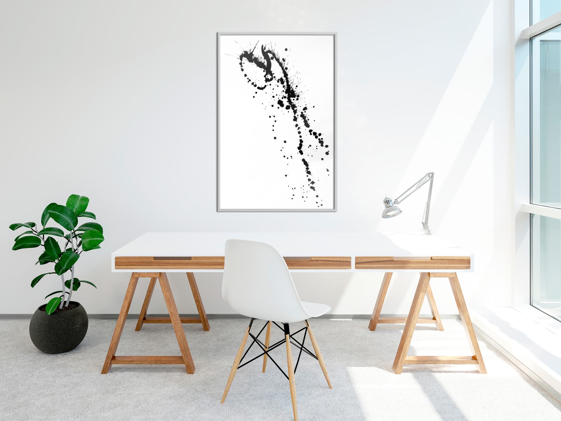 

Plakat - Rozprysk atramentu (rozmiar 30x45, wykończenie Rama biała)