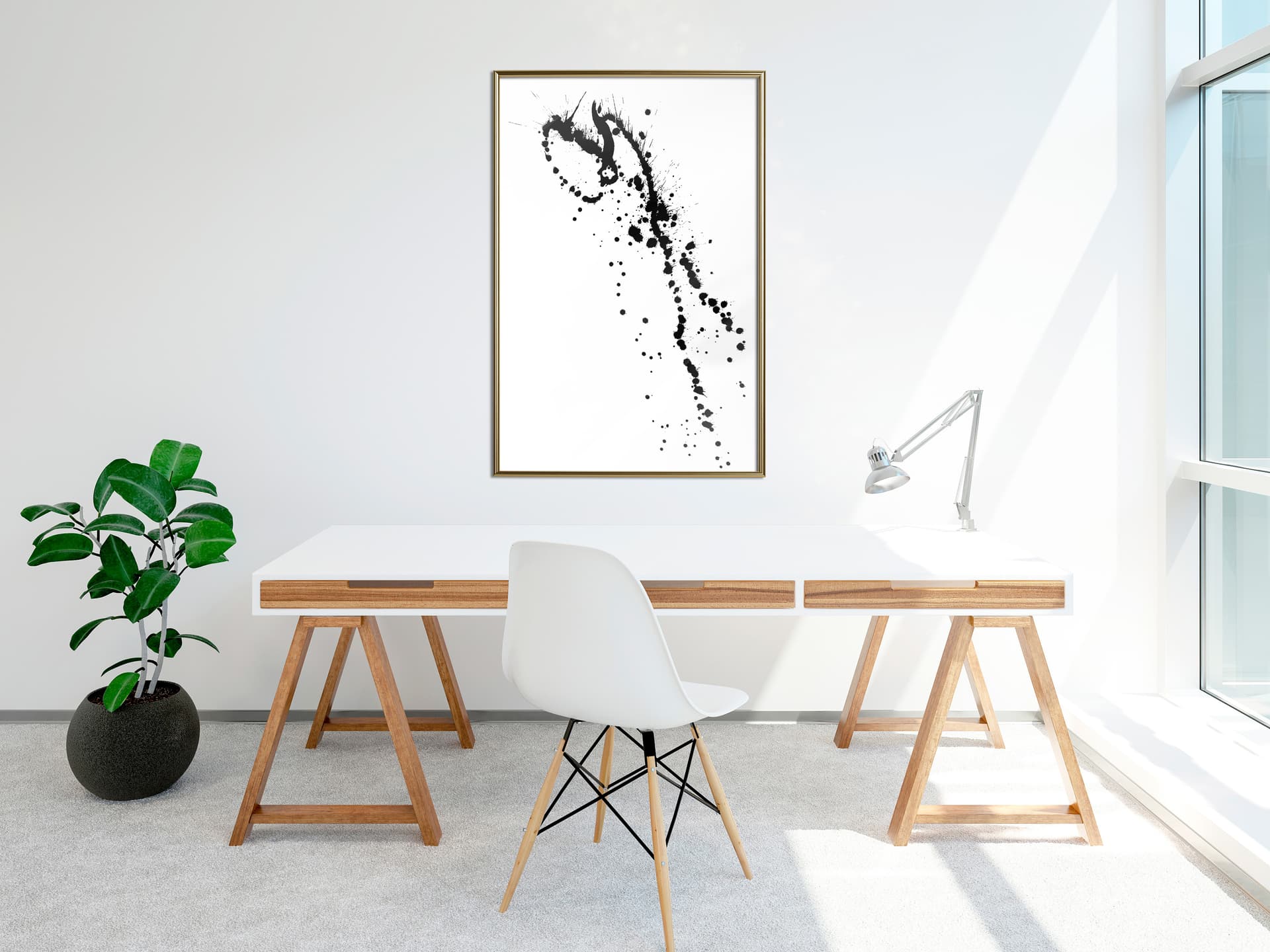 

Plakat - Rozprysk atramentu (rozmiar 40x60, wykończenie Rama złota)