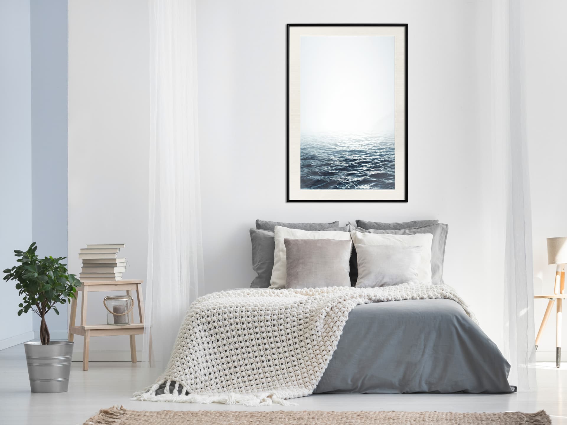 

Plakat - Bezkresne morze (rozmiar 20x30, wykończenie Rama czarna z passe-partout)