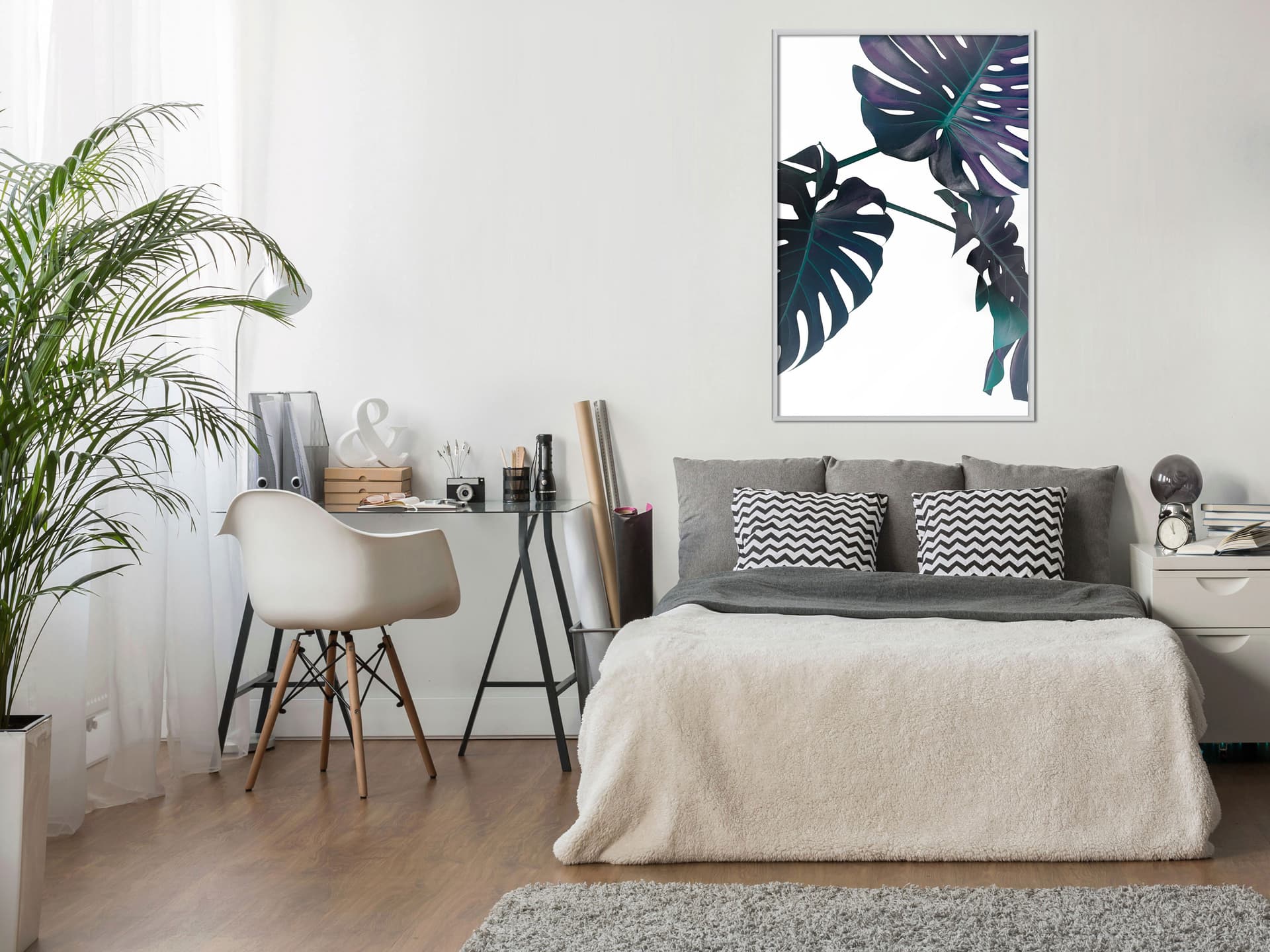 

Plakat - Wiecznie zielona monstera (rozmiar 20x30, wykończenie Rama biała)