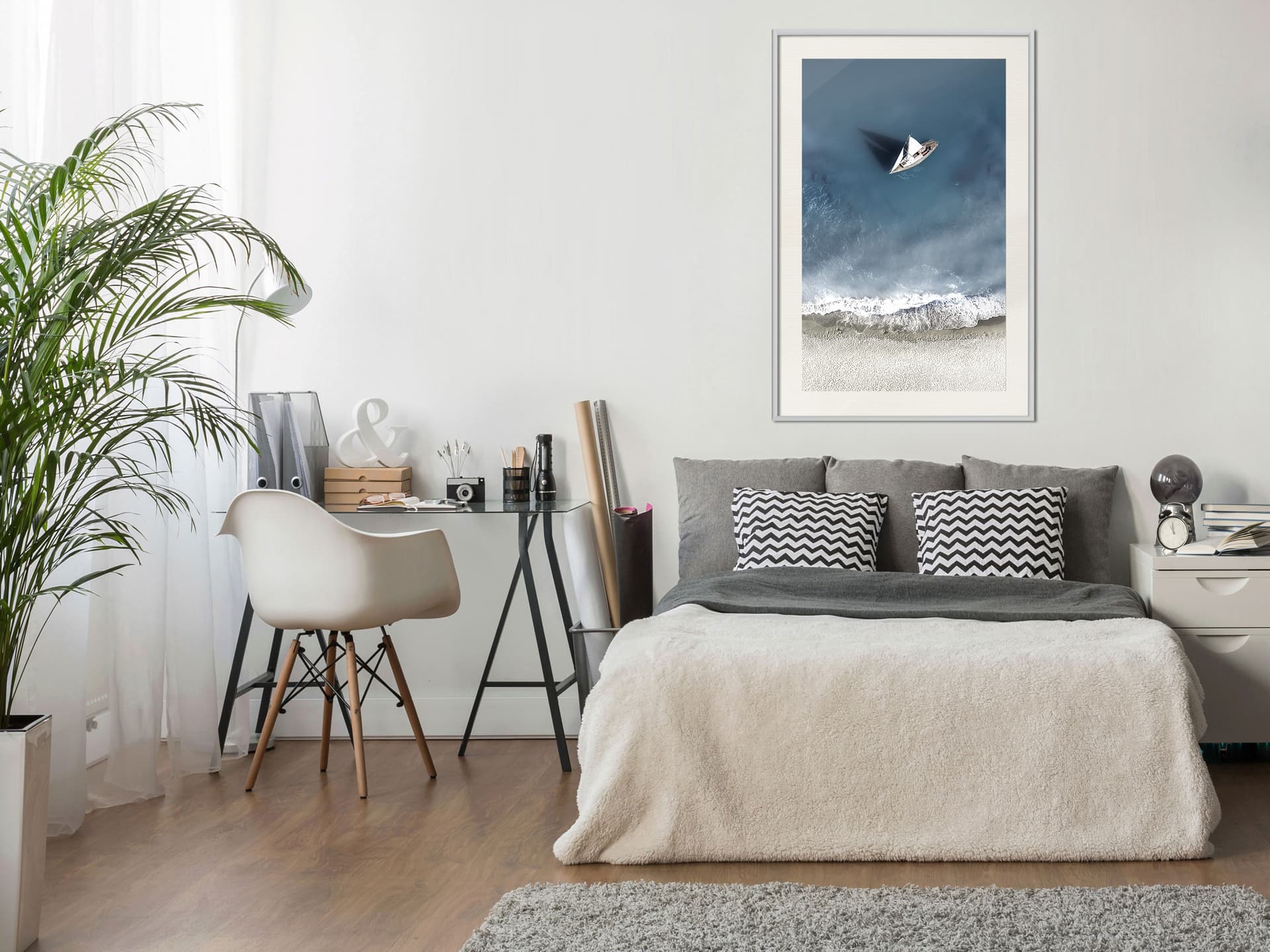 

Plakat - Do brzegu (rozmiar 20x30, wykończenie Rama biała z passe-partout)