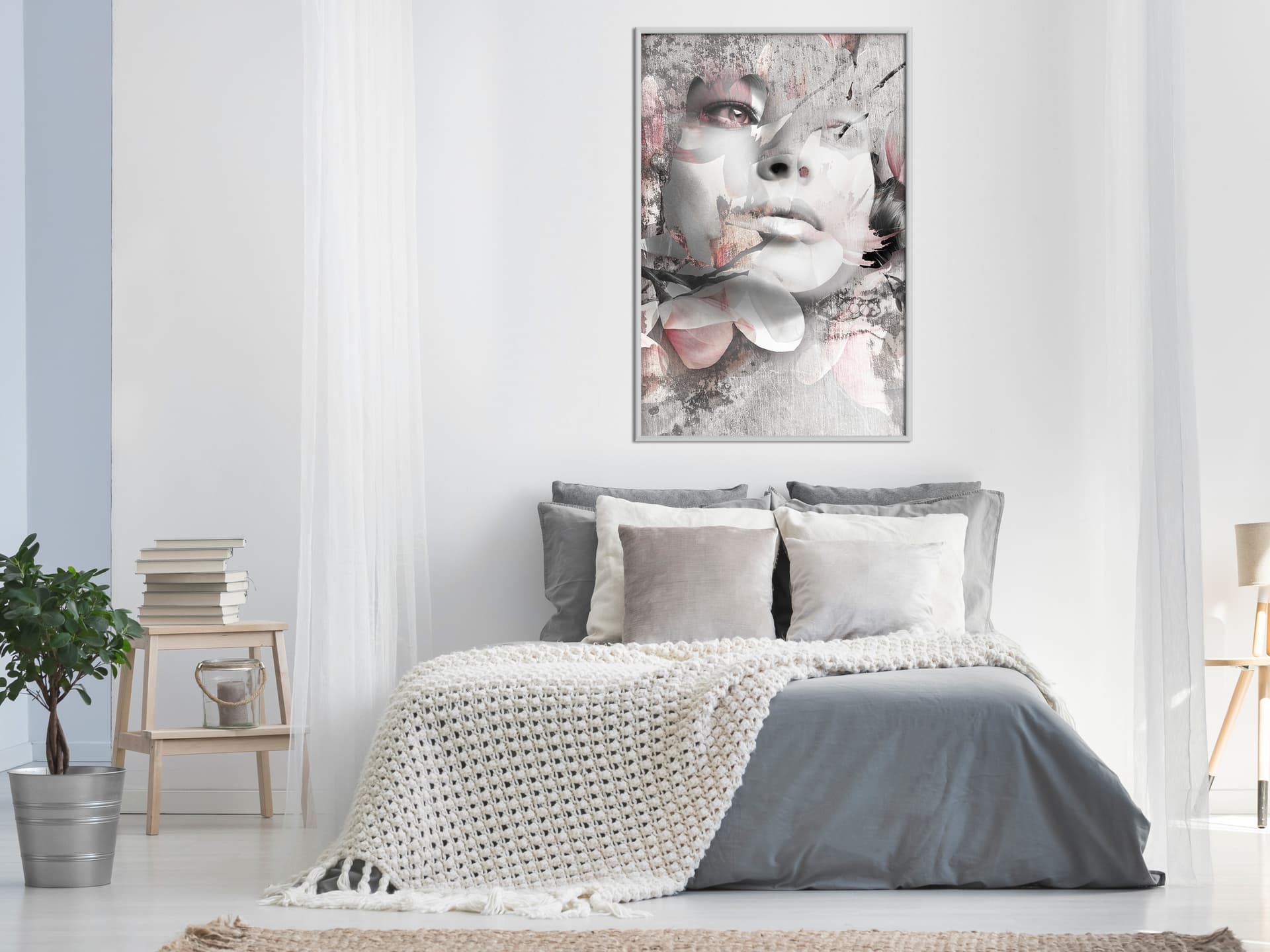 

Plakat - Pani w kwiatach (rozmiar 40x60, wykończenie Rama biała)