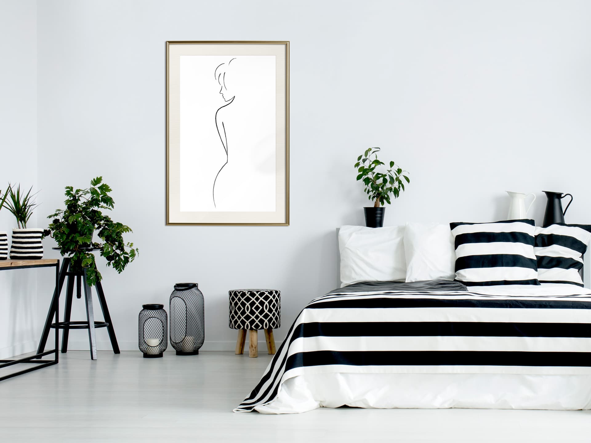 

Plakat - Sylwetka (rozmiar 30x45, wykończenie Rama złota z passe-partout)