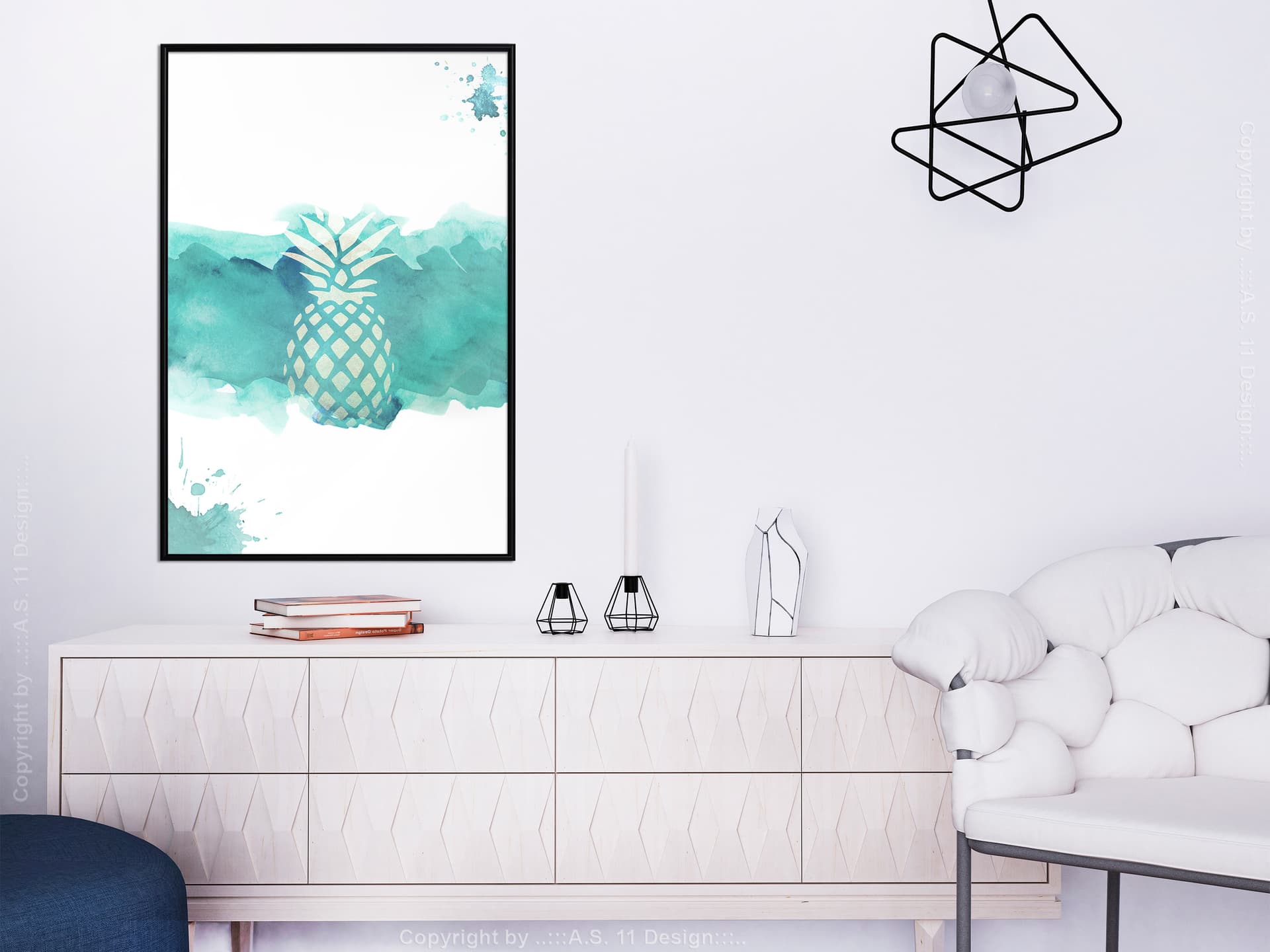 

Plakat - Pastelowy ananas (rozmiar 20x30, wykończenie Rama czarna)