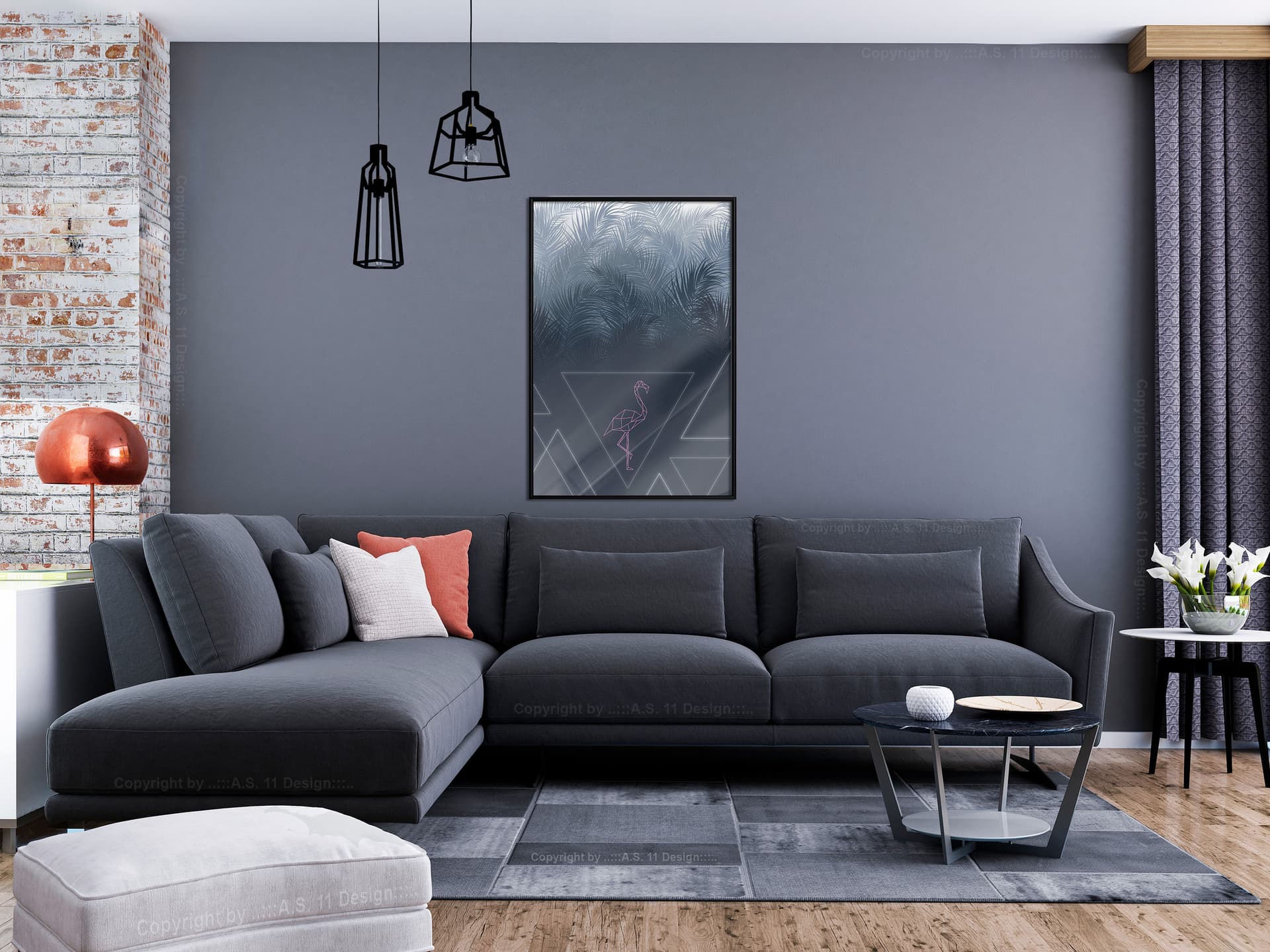 

Plakat - Geometryczna dżungla (rozmiar 20x30, wykończenie Rama czarna)