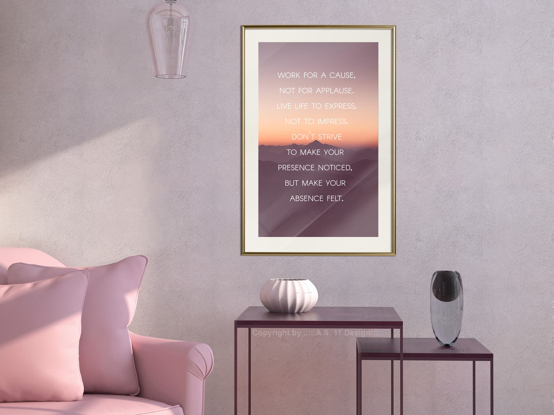 

Plakat - Dobra rada (rozmiar 20x30, wykończenie Rama złota z passe-partout)