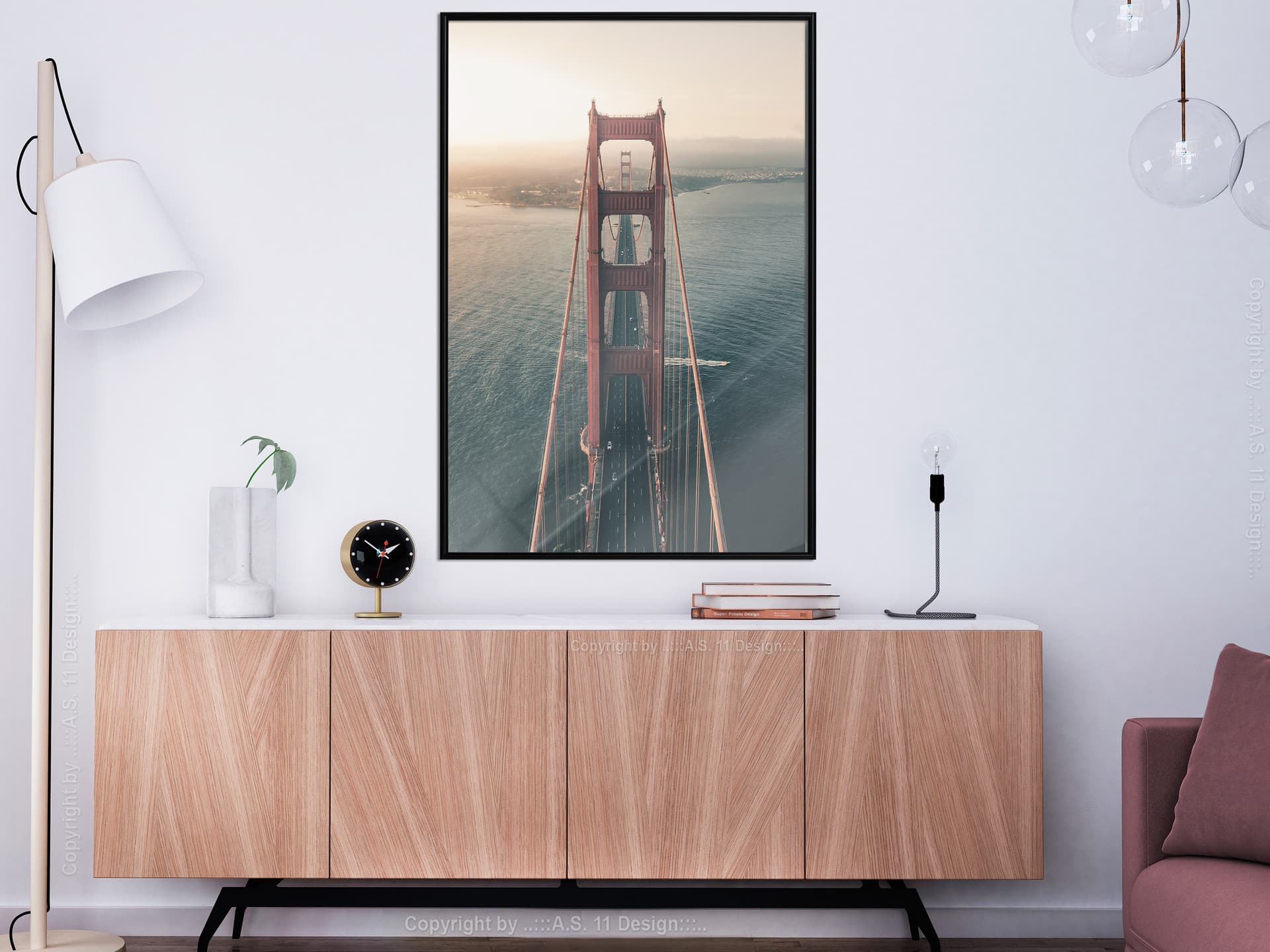 

Plakat - Most w San Francisco II (rozmiar 20x30, wykończenie Rama czarna)