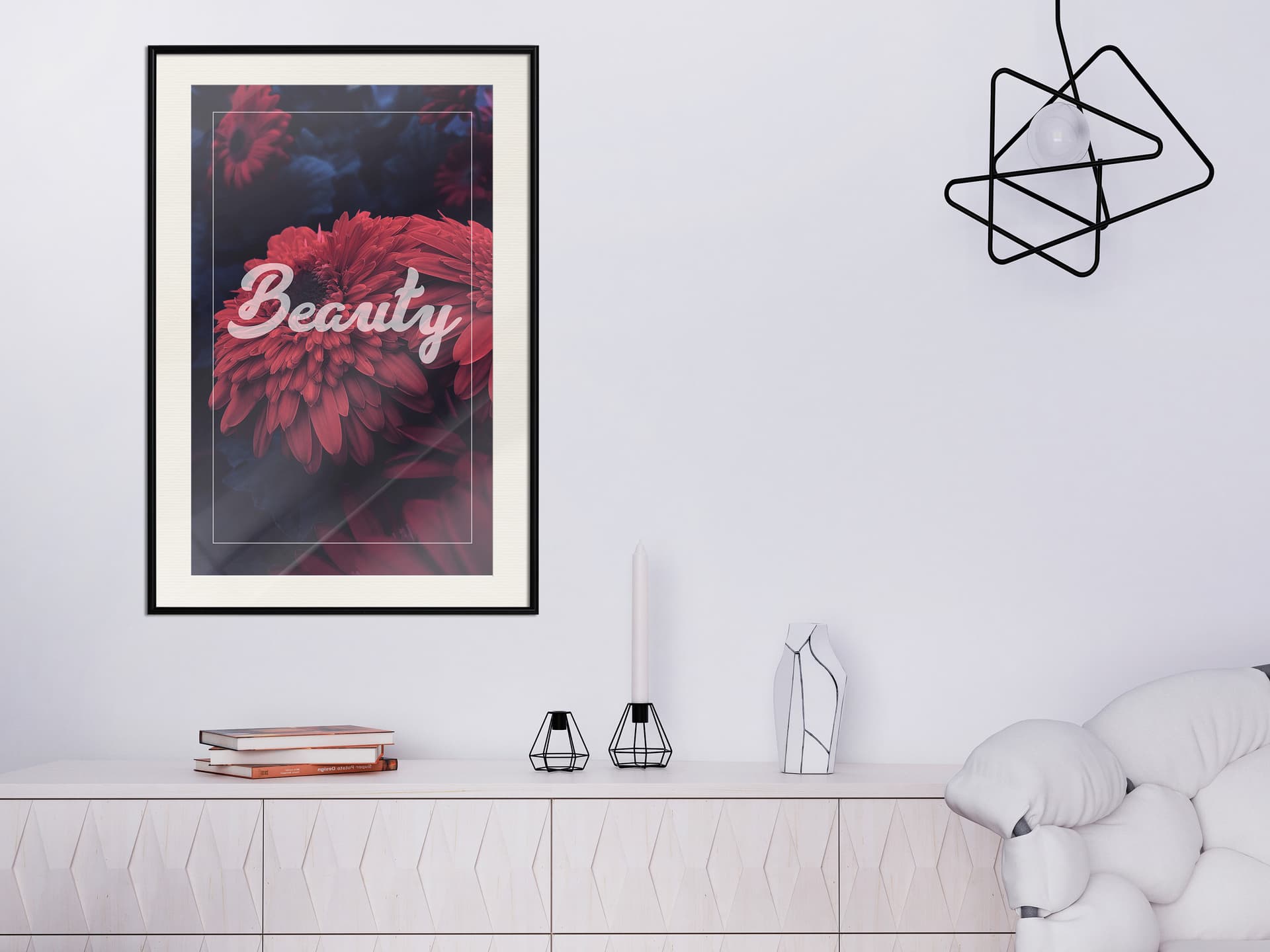

Plakat - Piękno kwiatów (rozmiar 20x30, wykończenie Rama czarna z passe-partout)