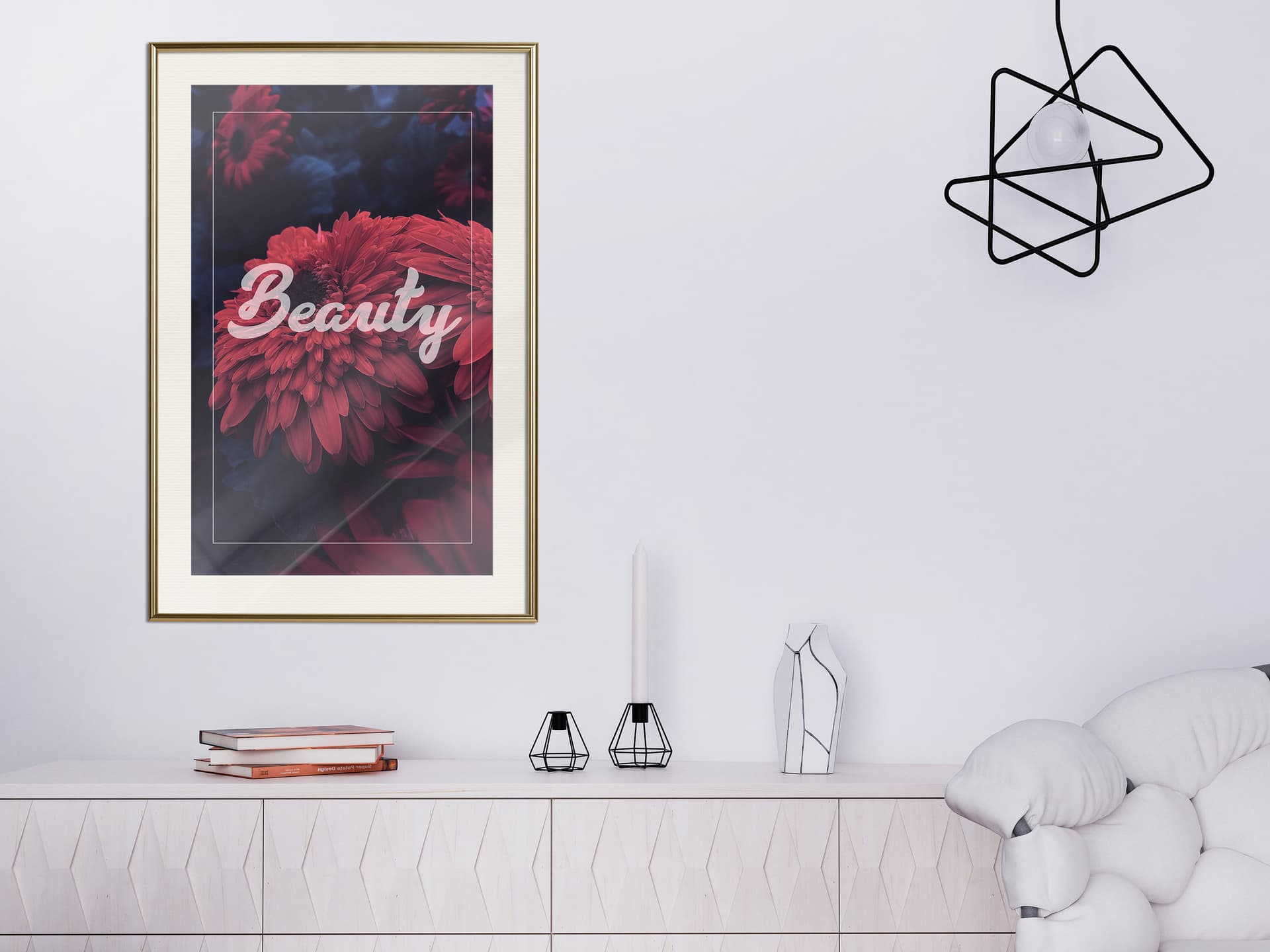 

Plakat - Piękno kwiatów (rozmiar 30x45, wykończenie Rama złota z passe-partout)