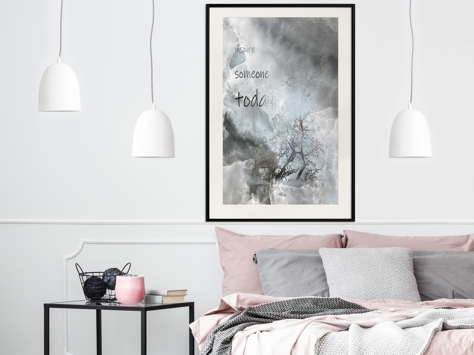 

Plakat - Zainspiruj kogoś (rozmiar 20x30, wykończenie Rama czarna z passe-partout)