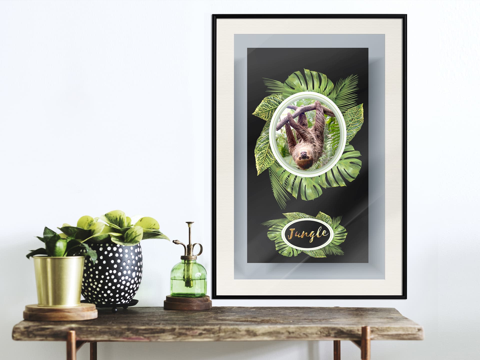 

Plakat - Pozdrowienia z dżungli (rozmiar 20x30, wykończenie Rama czarna z passe-partout)