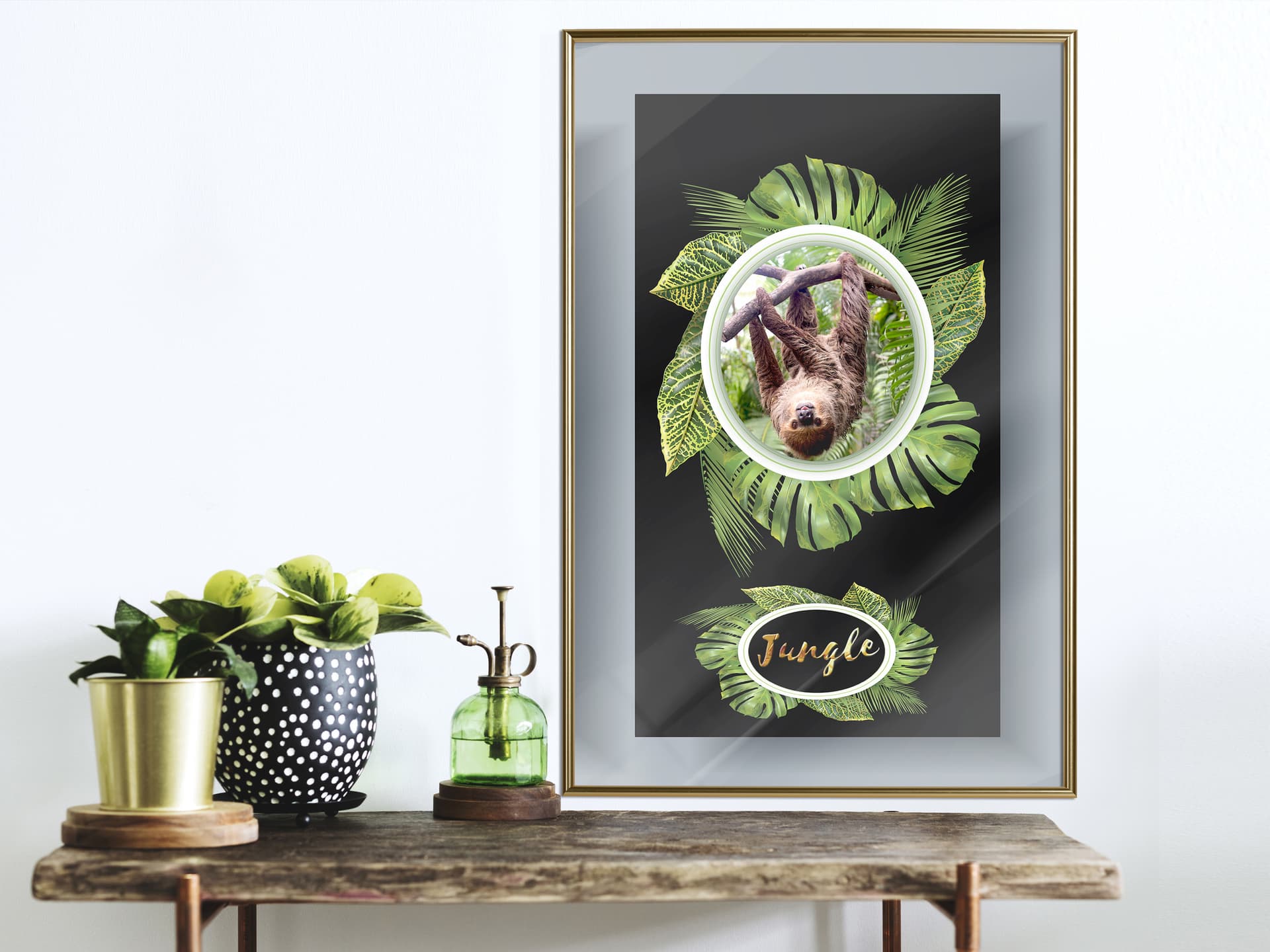 

Plakat - Pozdrowienia z dżungli (rozmiar 20x30, wykończenie Rama złota)