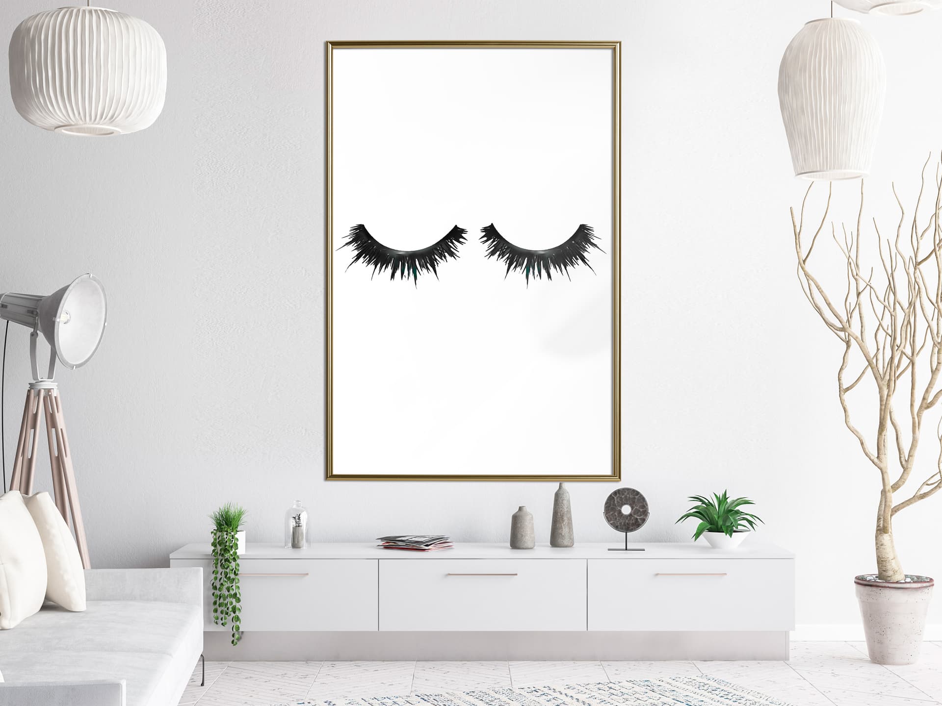 

Plakat - Sztuczne rzęsy (rozmiar 30x45, wykończenie Rama złota)